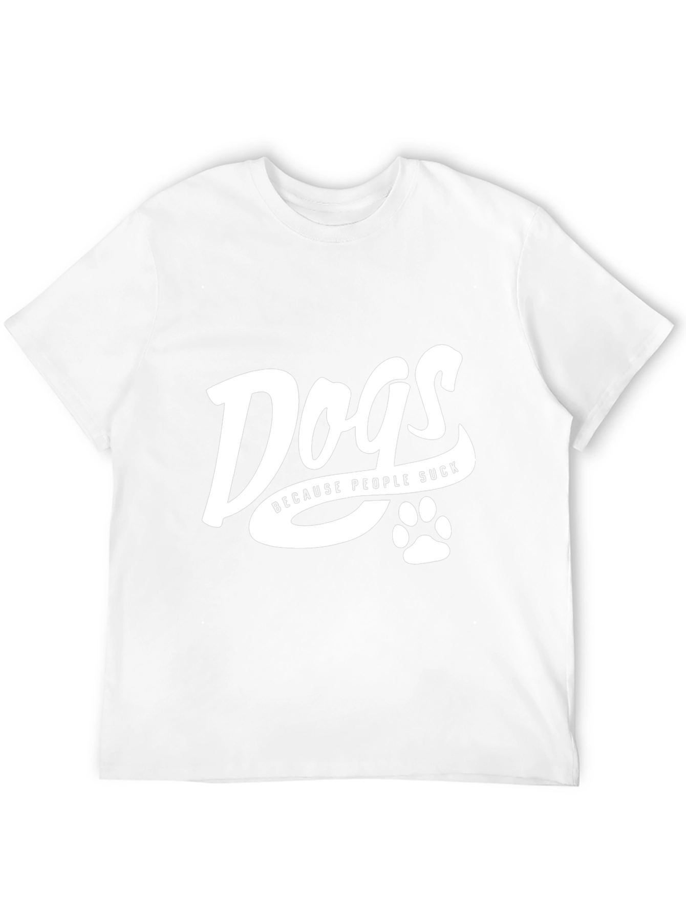 Dogs Because People Suck Black T-Shirt