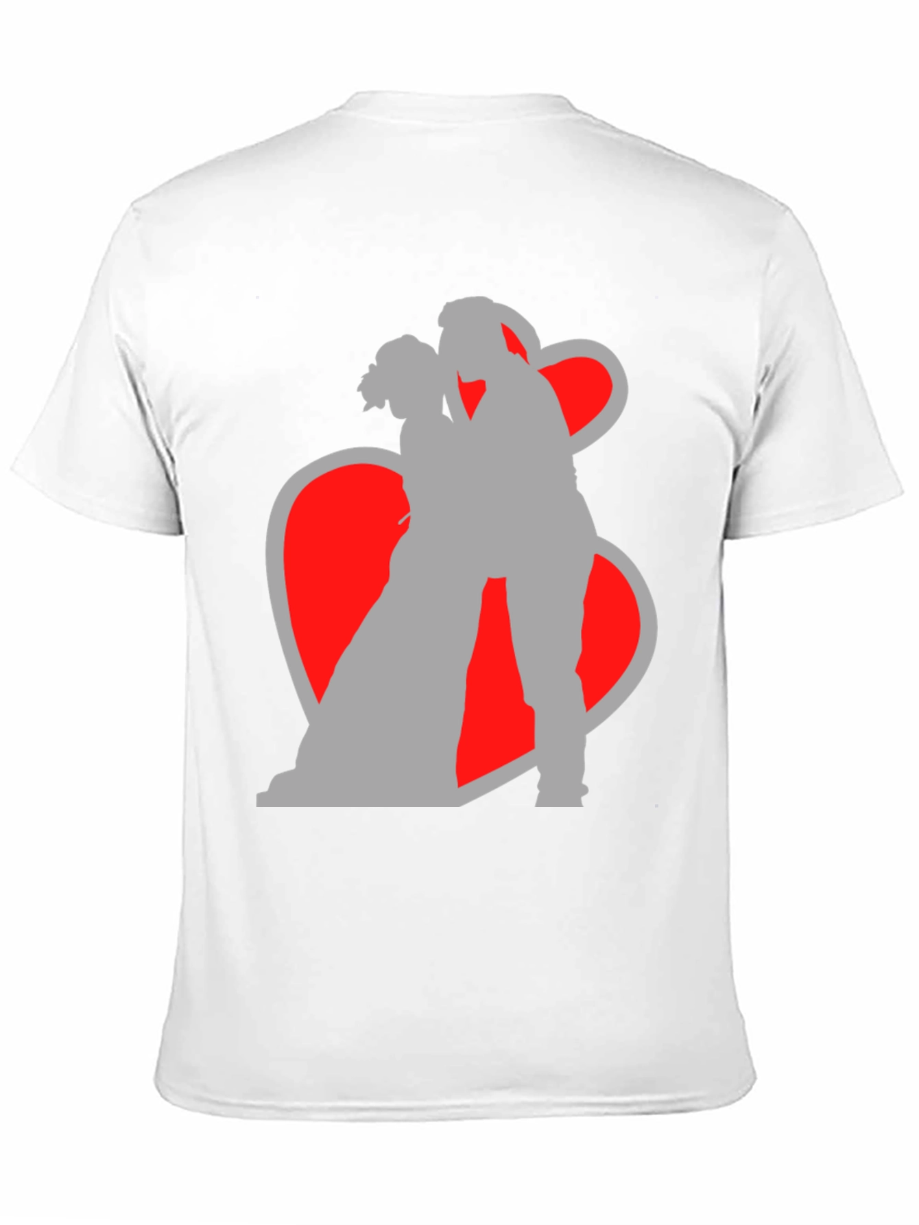 Romantic Couple Silhouette Graphic T-Shirt