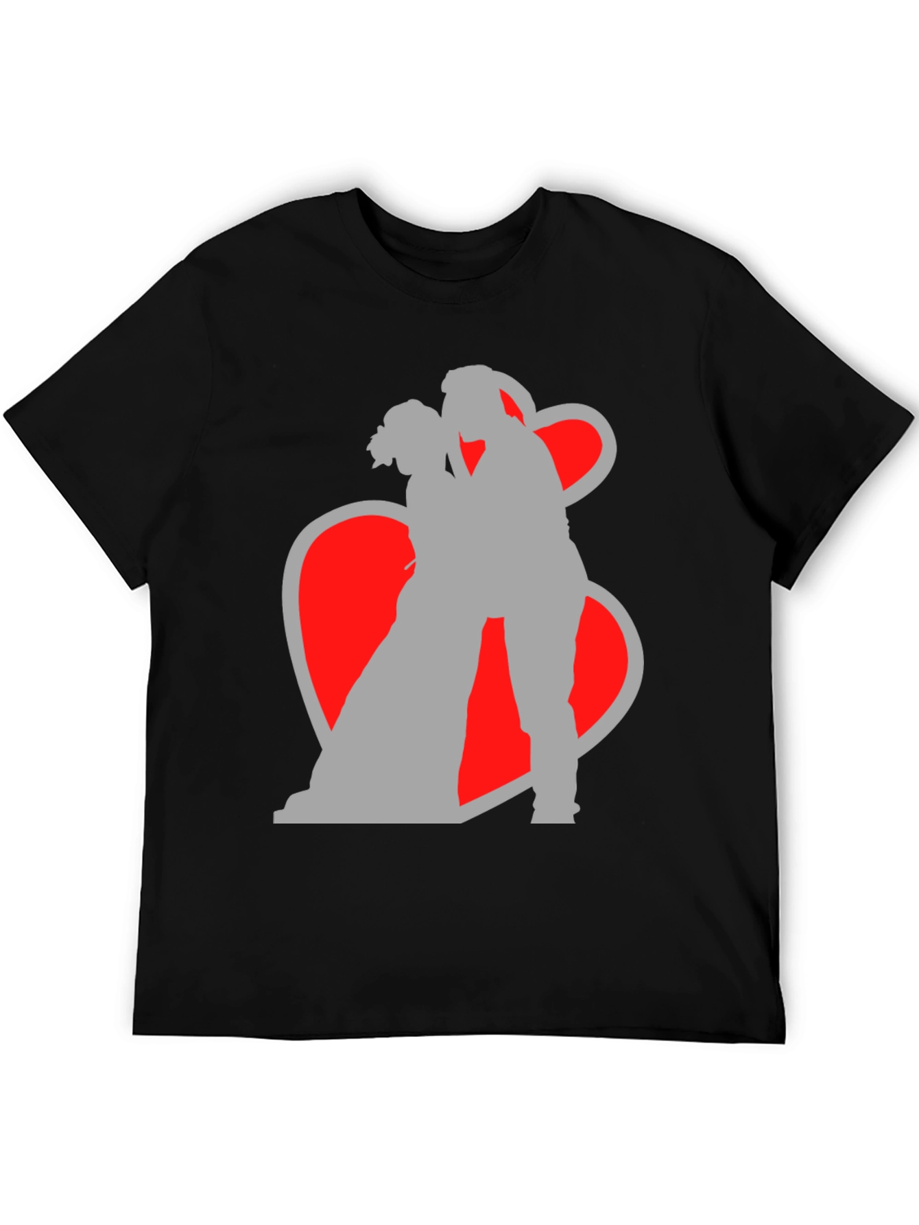 Romantic Couple Silhouette Graphic T-Shirt