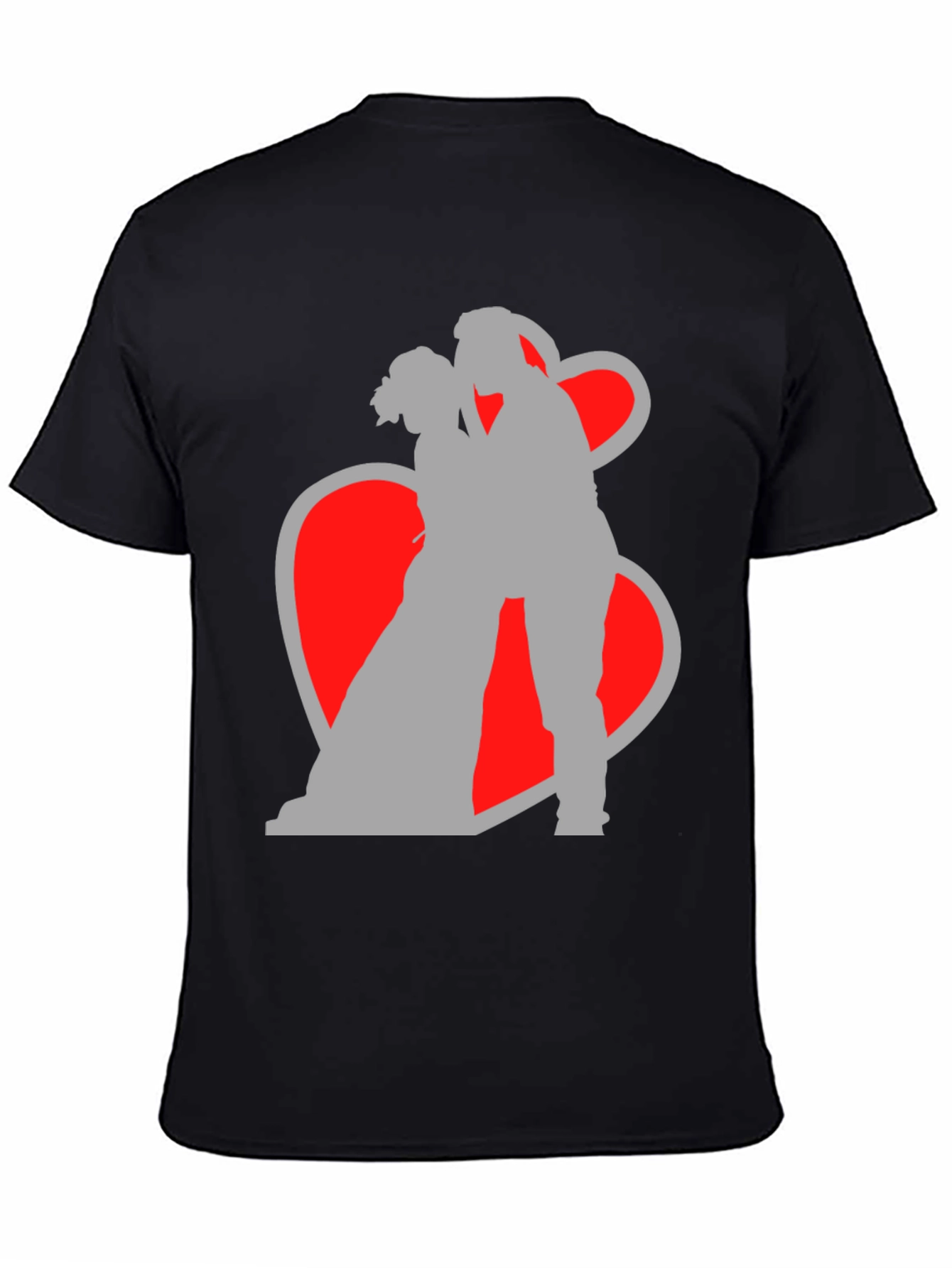 Romantic Couple Silhouette Graphic T-Shirt