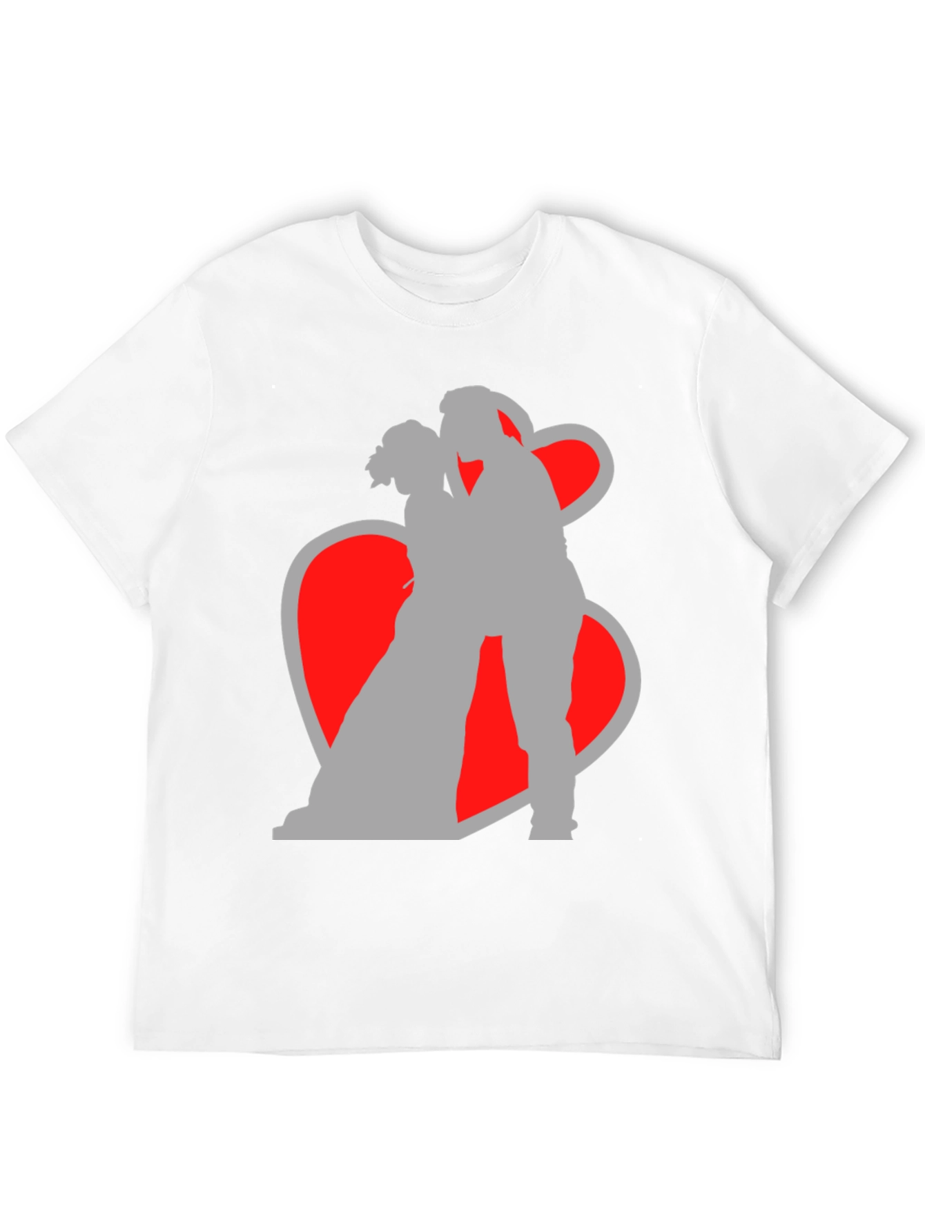 Romantic Couple Silhouette Graphic T-Shirt