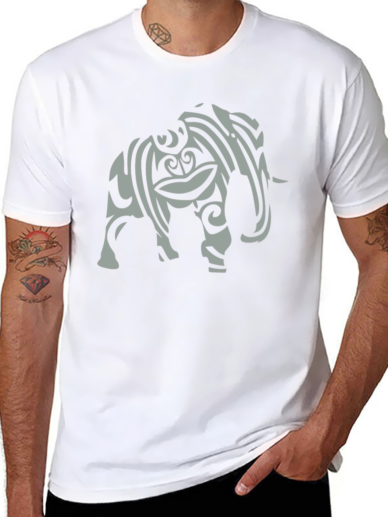 Tribal Elephant Graphic T-Shirt