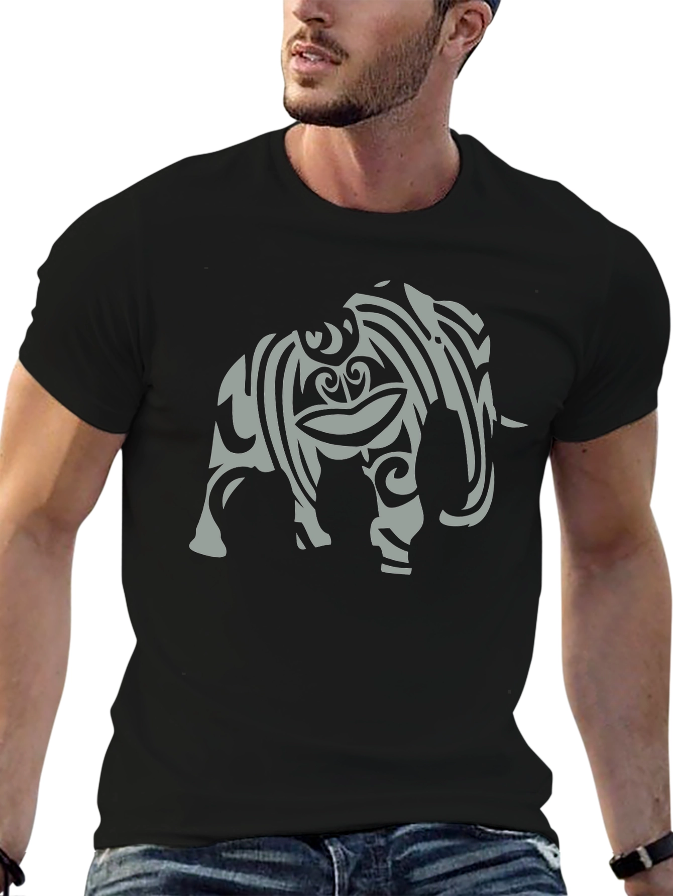 Tribal Elephant Graphic T-Shirt