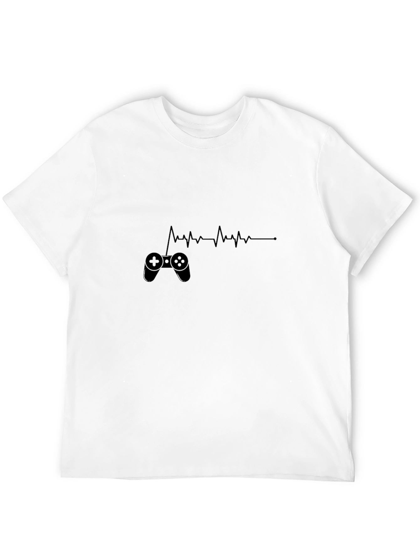 Gamer Heartbeat T-Shirt - Black Cotton Tee