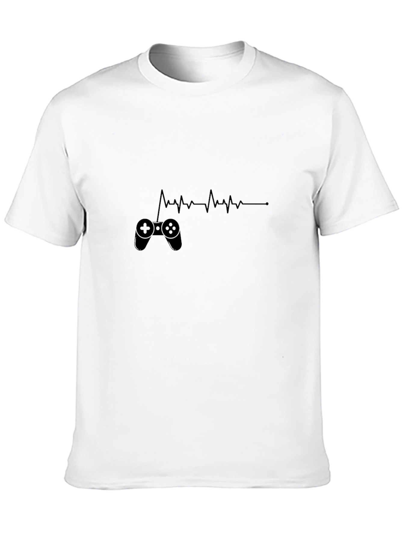 Gamer Heartbeat T-Shirt - Black Cotton Tee