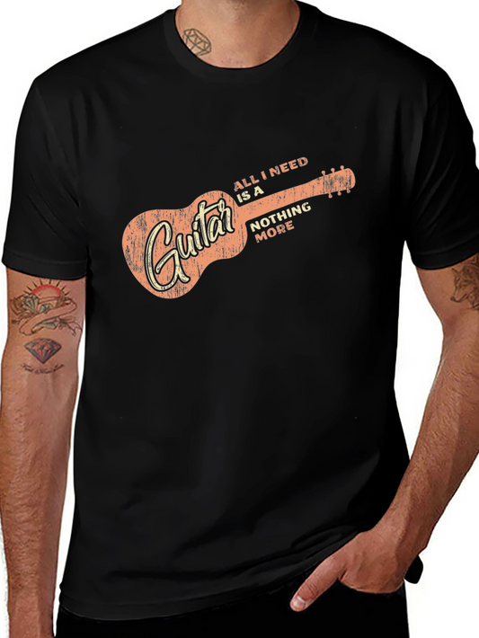 Guitar Graphic Tee - All I Need Is A Guitar T-Shirt