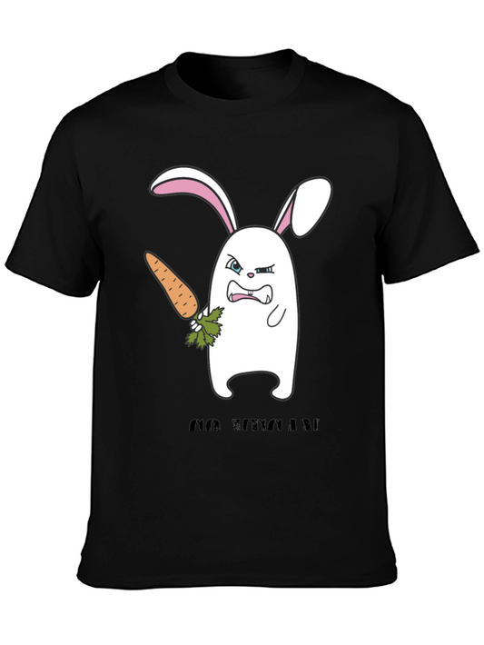 Angry Bunny Graphic T-Shirt -  Cute and Edgy Design