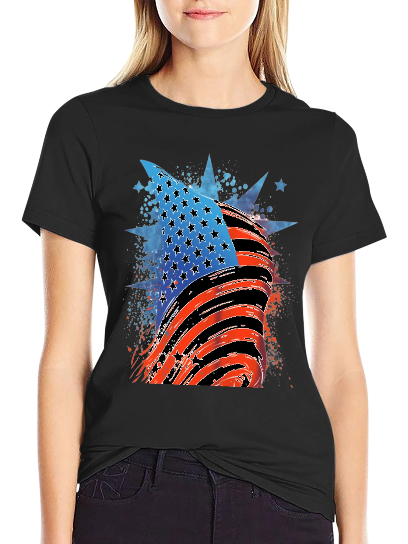 American Flag Graphic Tee