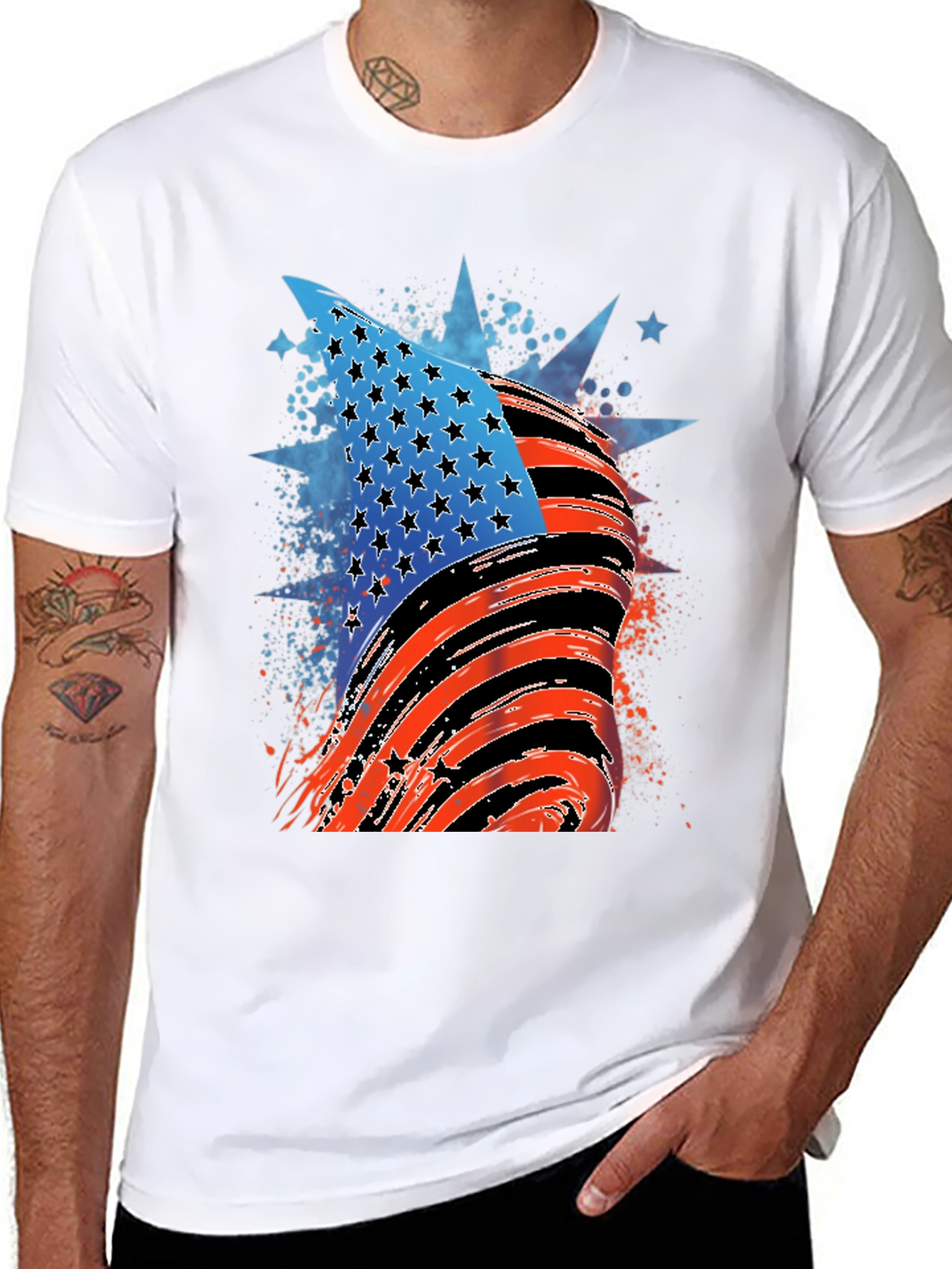 American Flag Graphic Tee