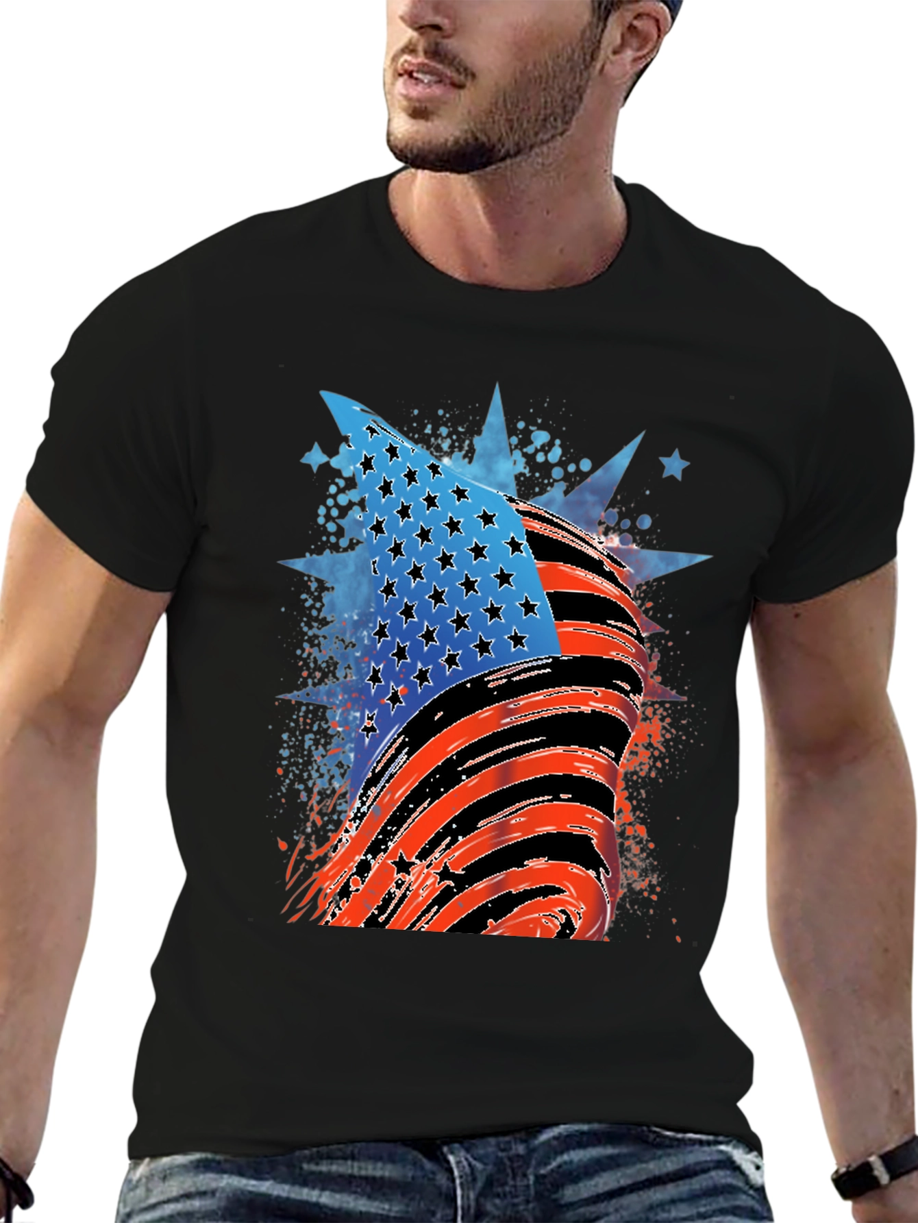 American Flag Graphic Tee