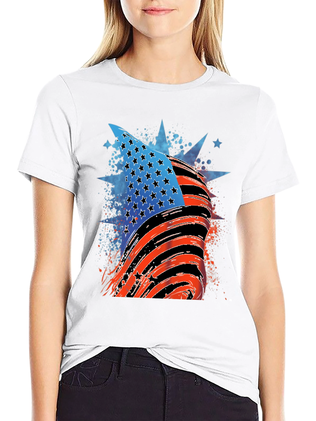 American Flag Graphic Tee