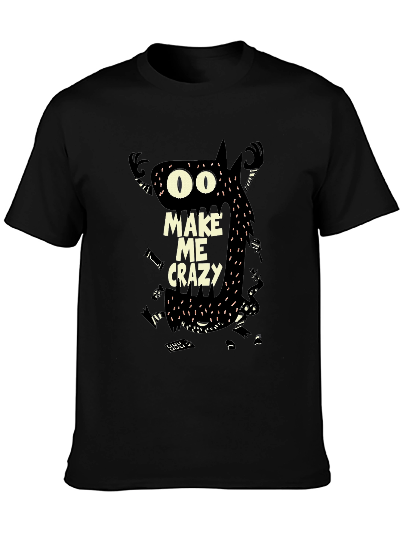 Make Me Crazy Graphic Tee - Funky Monster Design