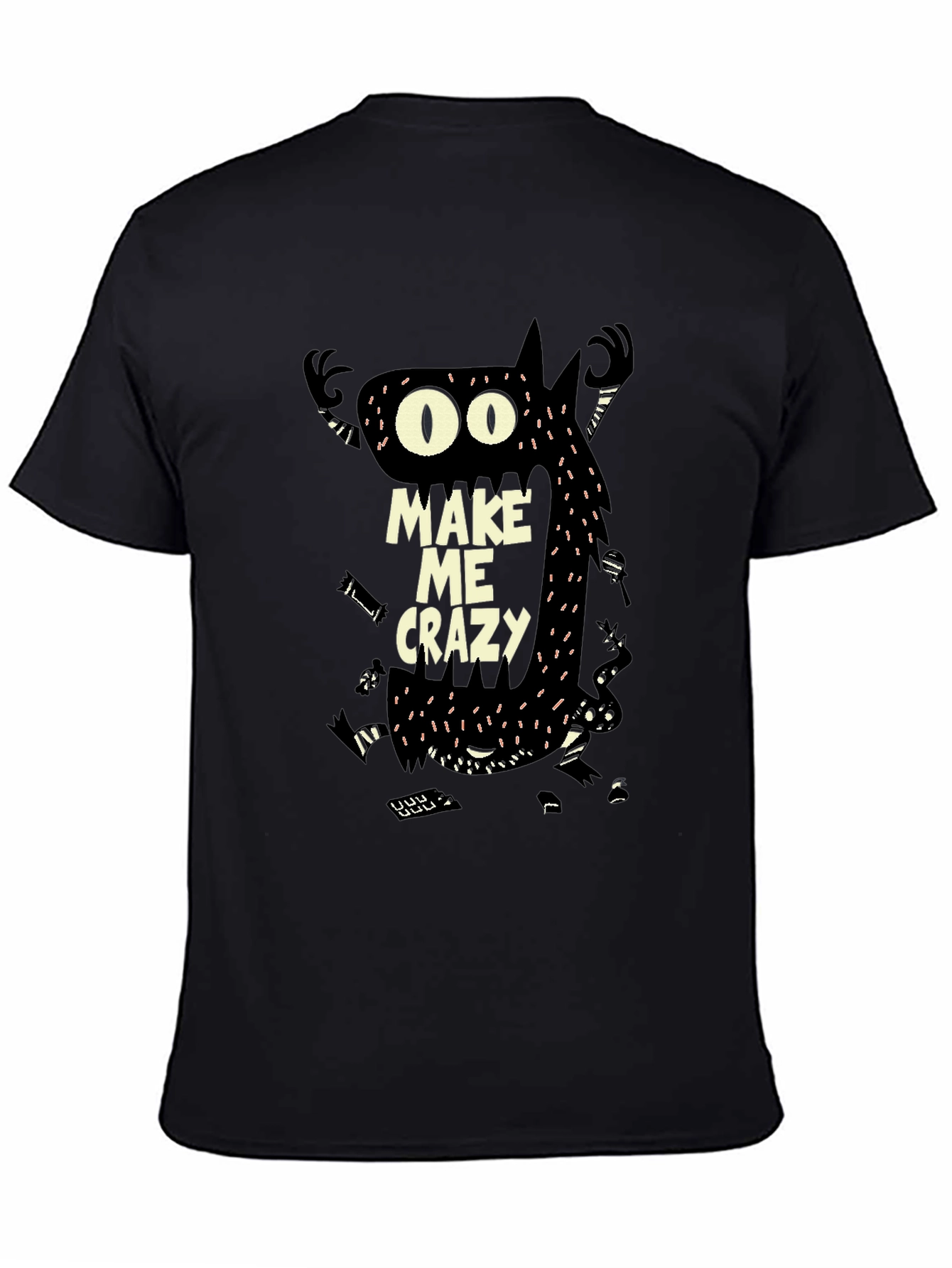 Make Me Crazy Graphic Tee - Funky Monster Design