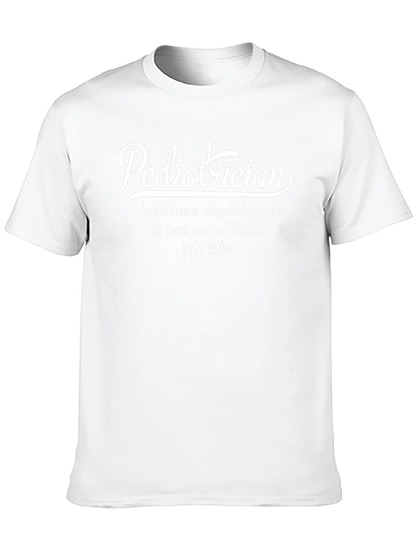 Pediatrician Superhero Job Title Black T-Shirt
