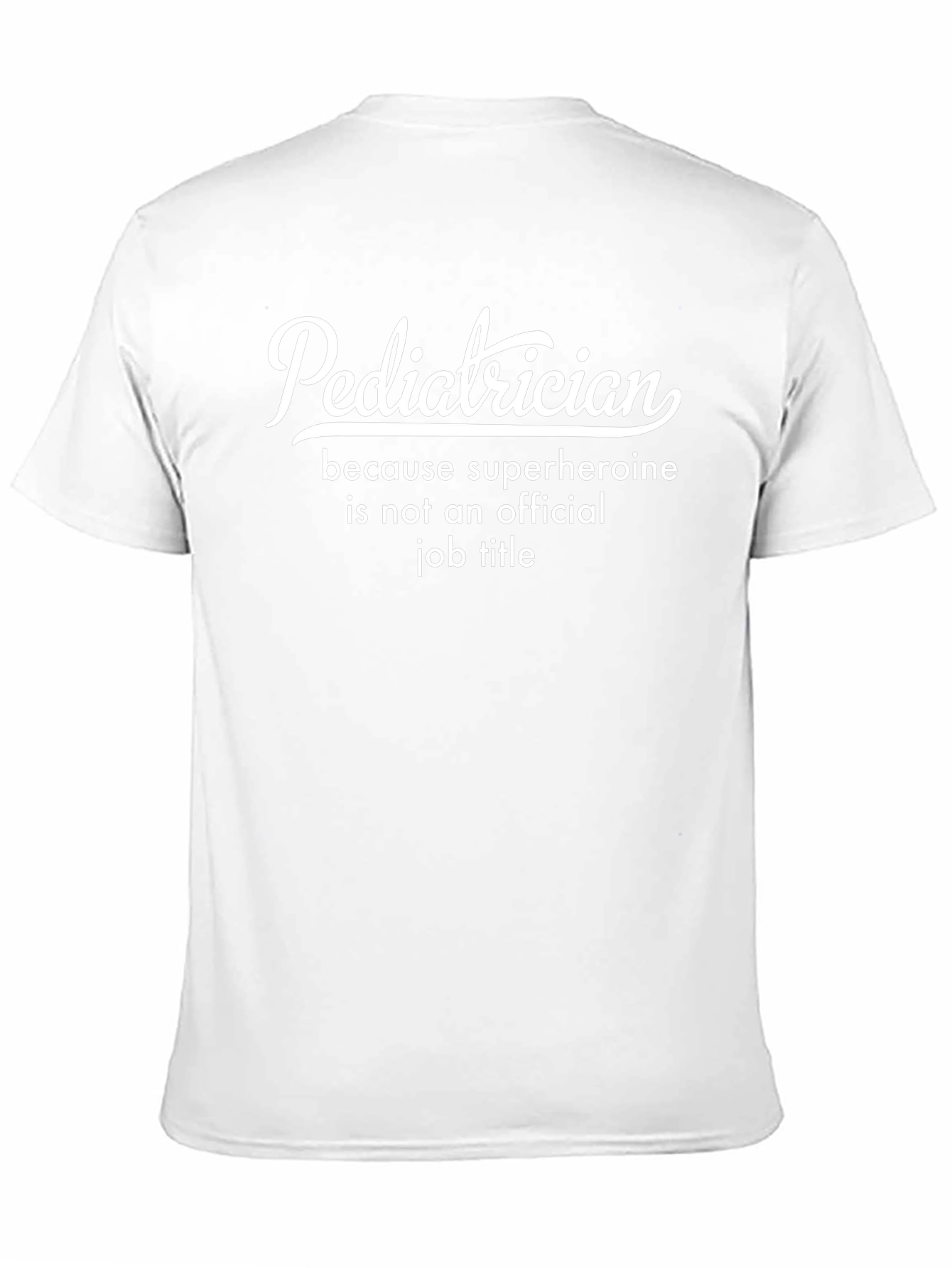 Pediatrician Superhero Job Title Black T-Shirt