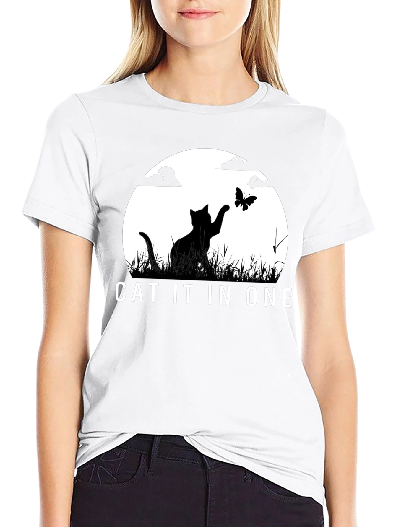 Cat IT in ONE Black Graphic Tee