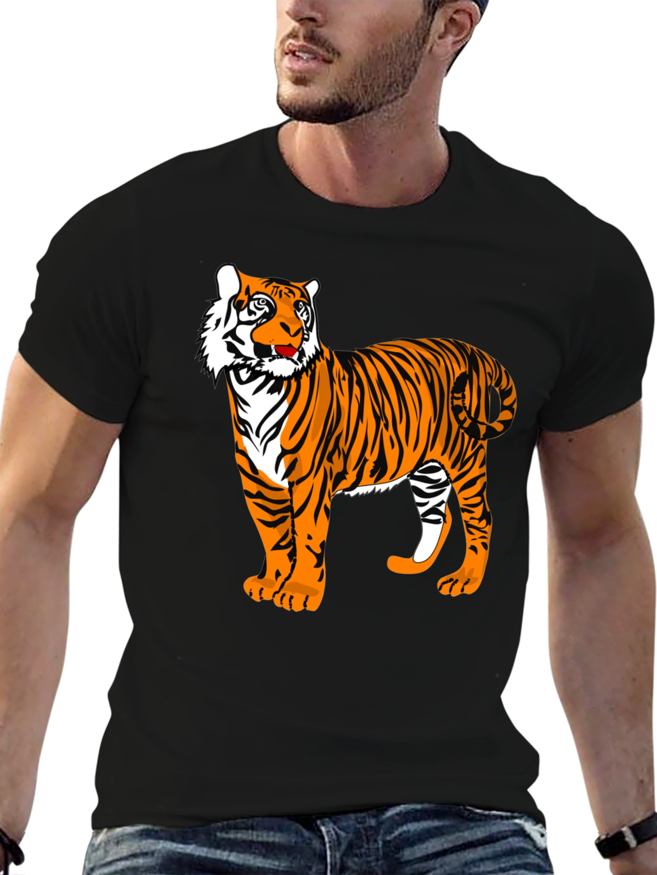 Tiger Graphic T-Shirt - Stylish Animal Print Tee