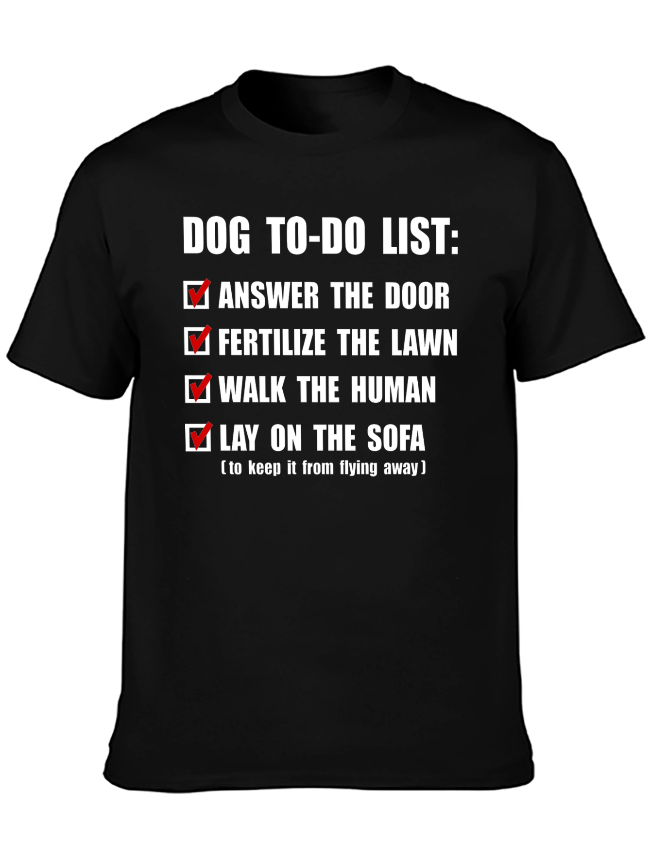 Dog To-Do List Novelty T-Shirt