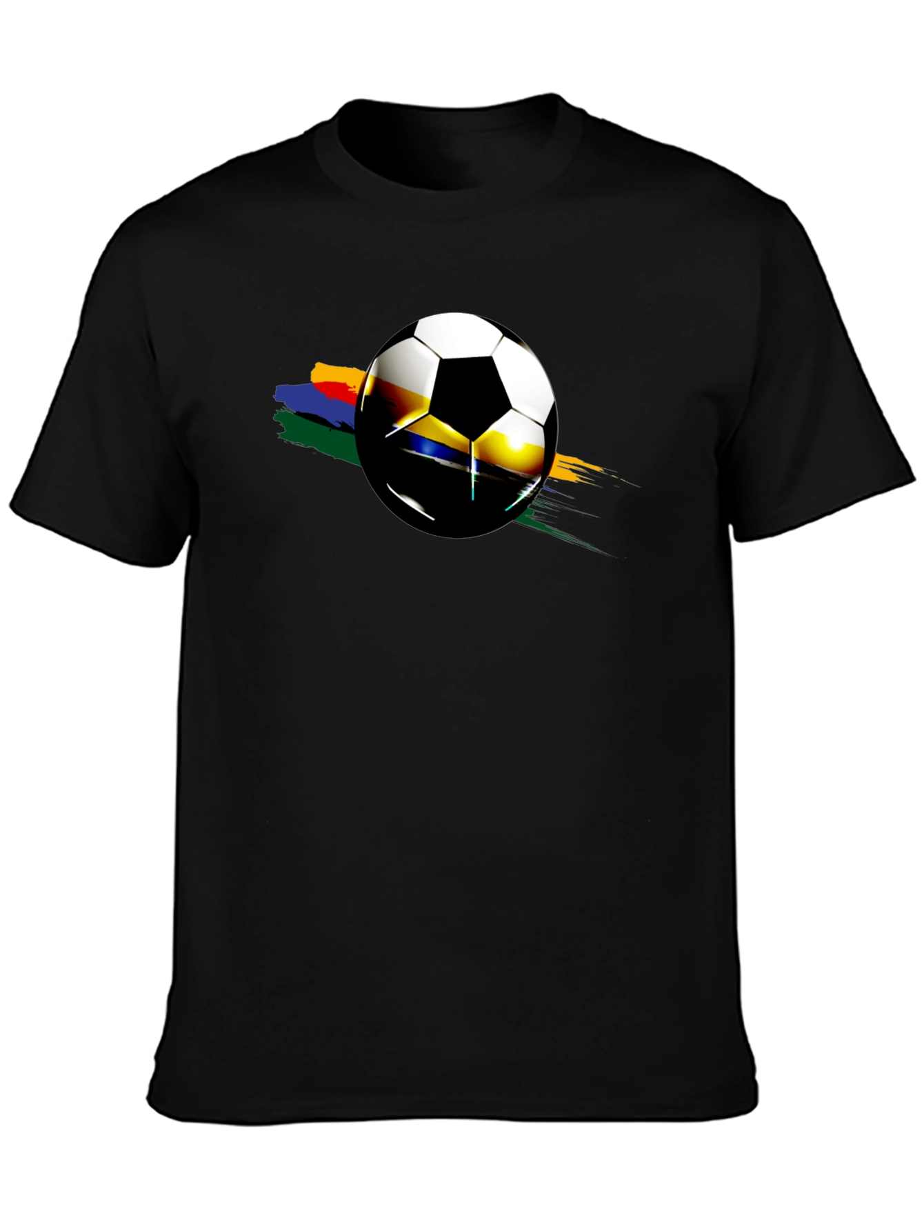 Soccer Ball Graphic Black T-Shirt