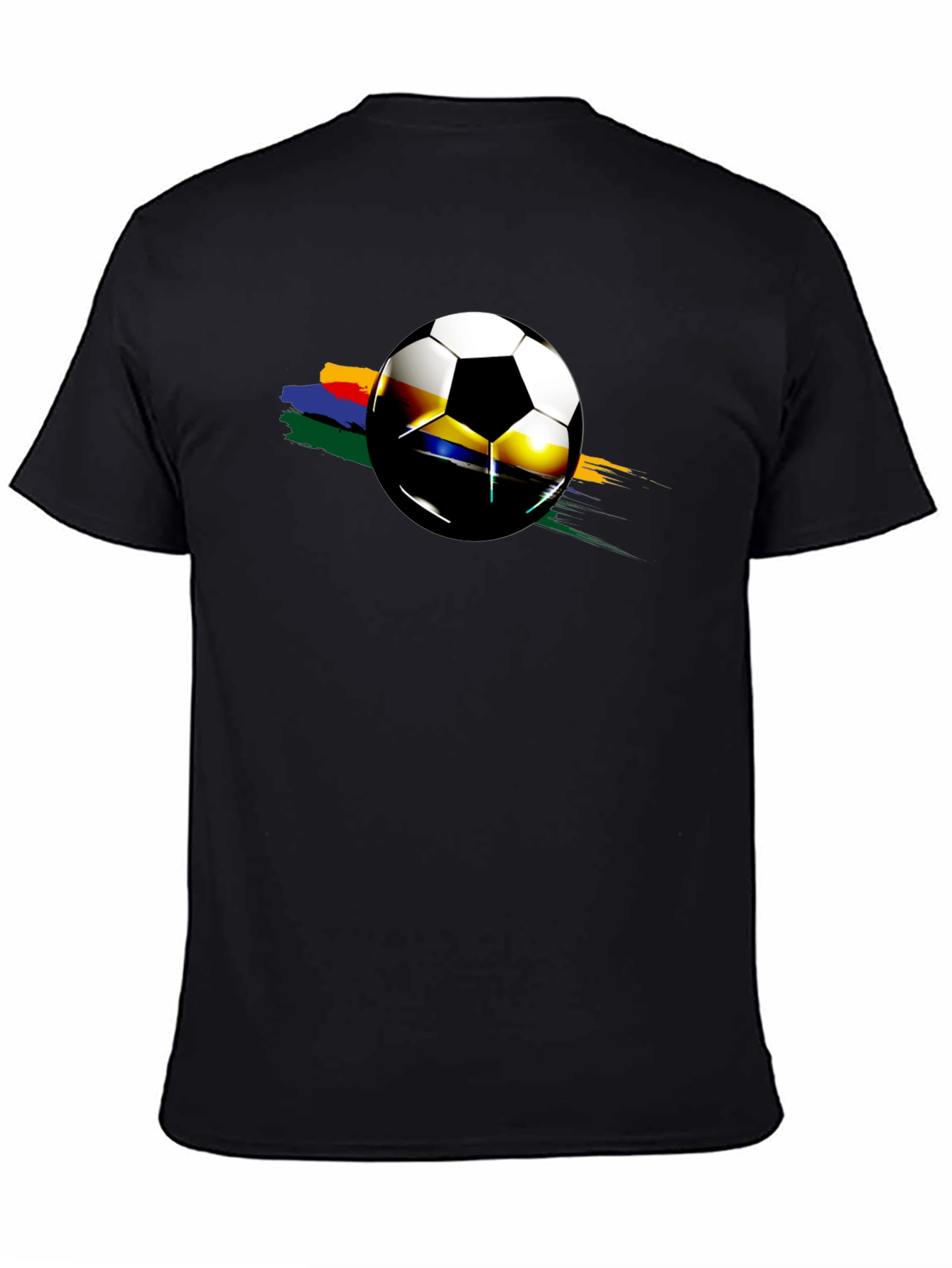 Soccer Ball Graphic Black T-Shirt