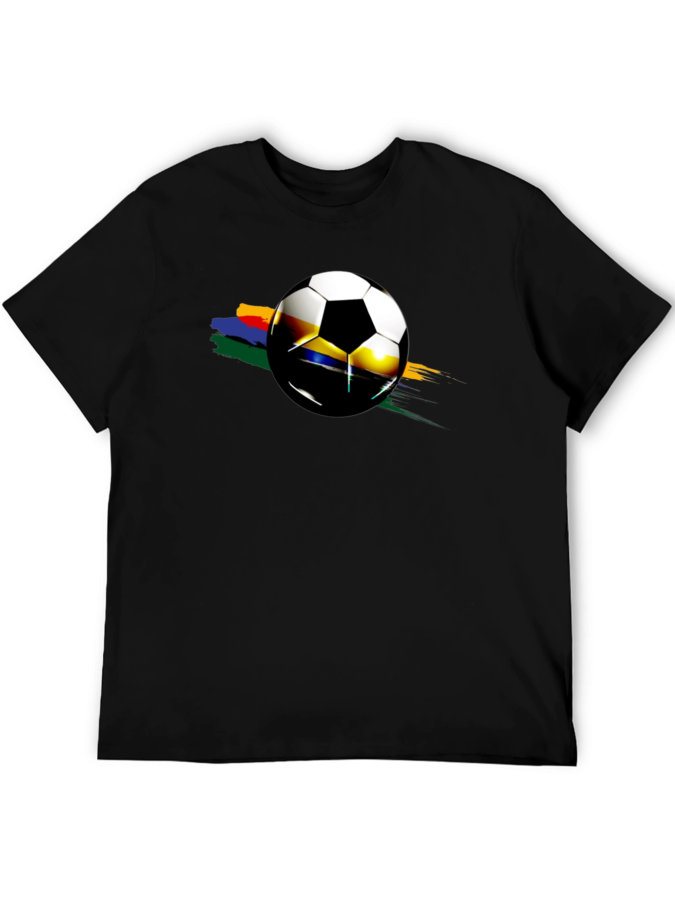 Soccer Ball Graphic Black T-Shirt