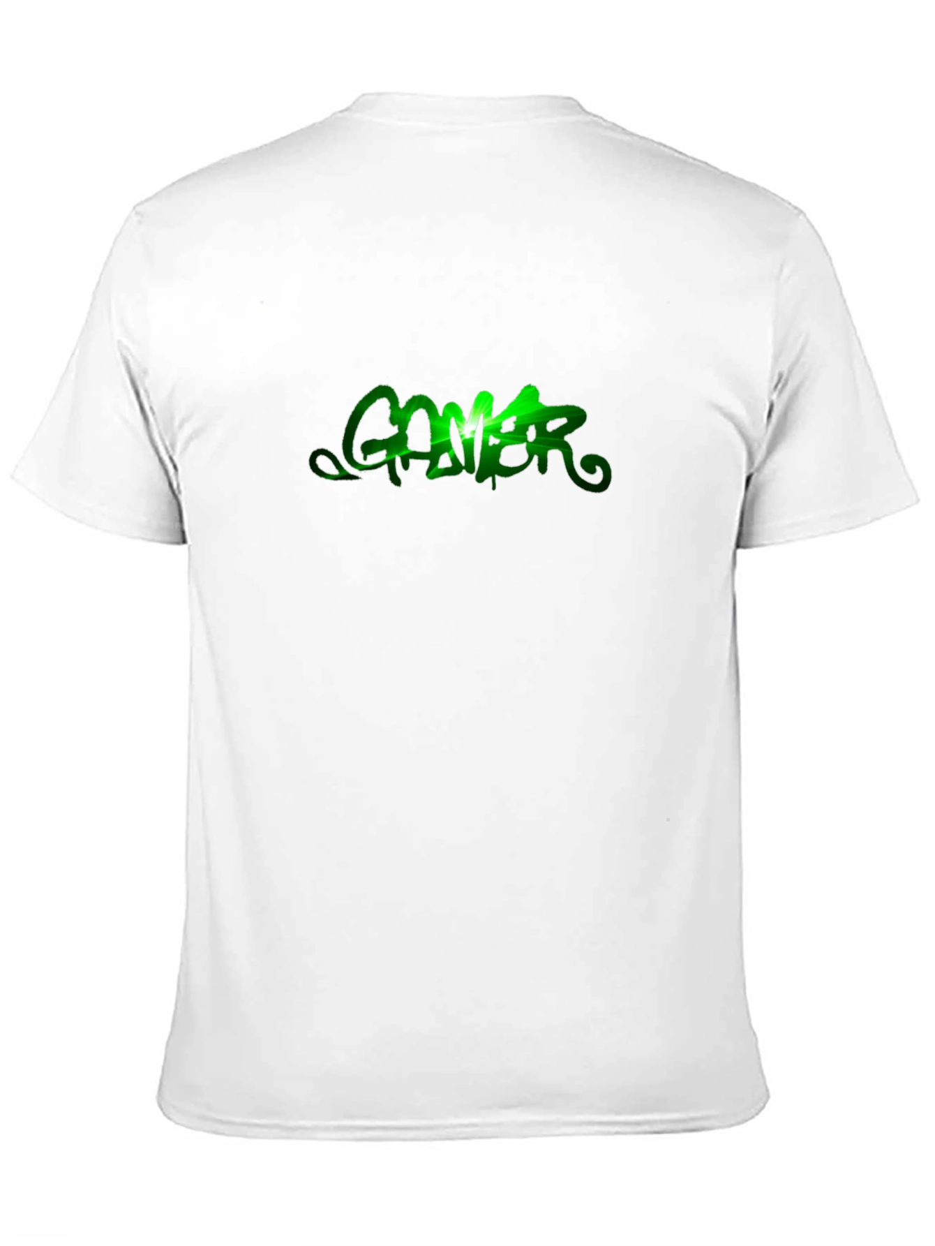Green Gamer Graphic Black T-Shirt