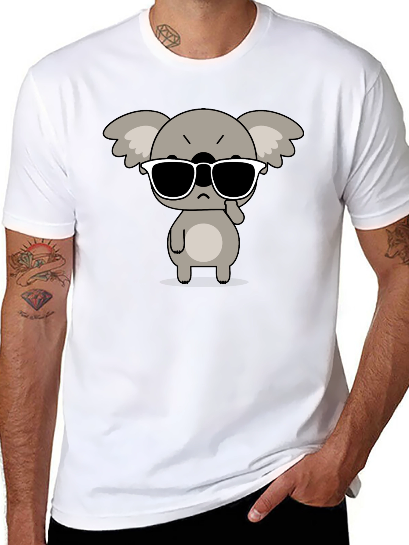 Cool Koala Tee - Mens Black Graphic T-Shirt