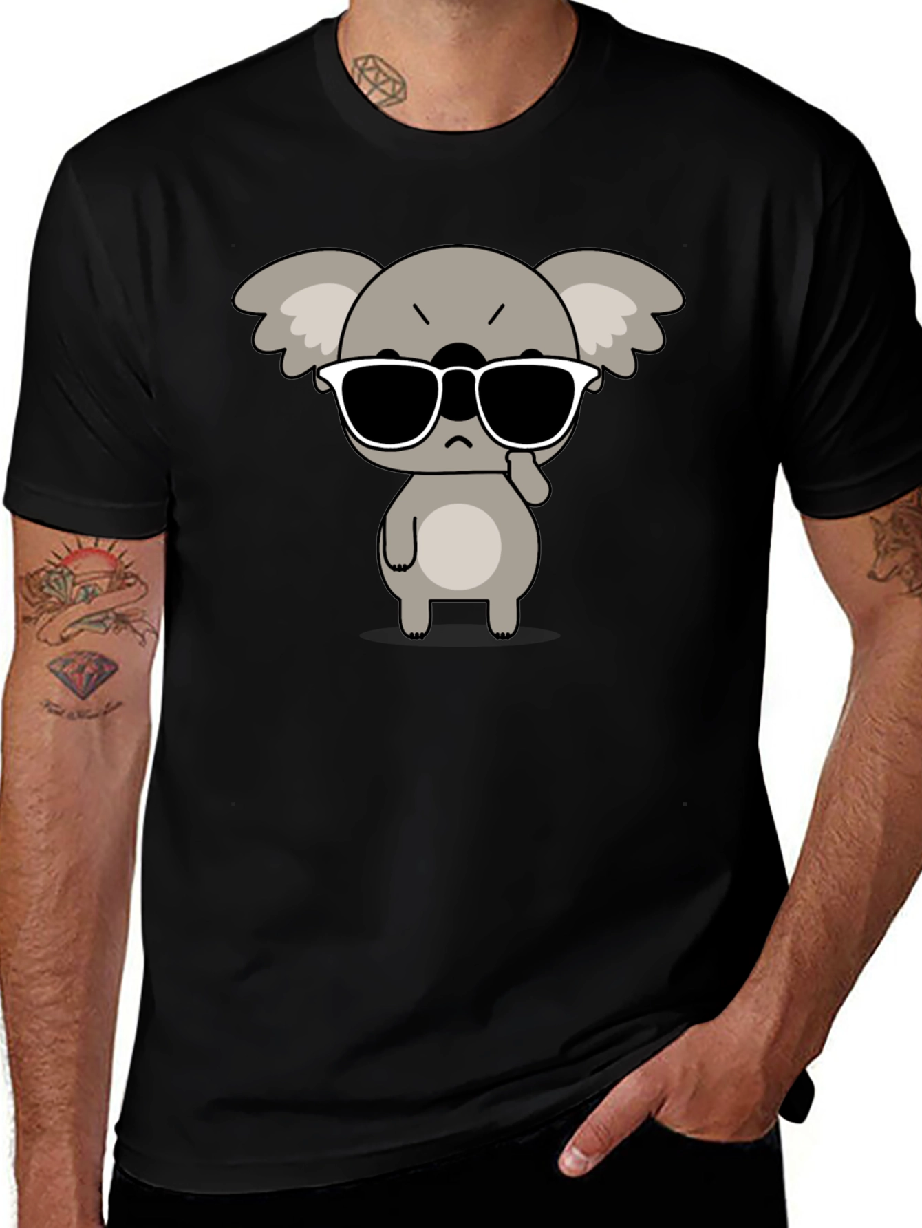 Cool Koala Tee - Mens Black Graphic T-Shirt