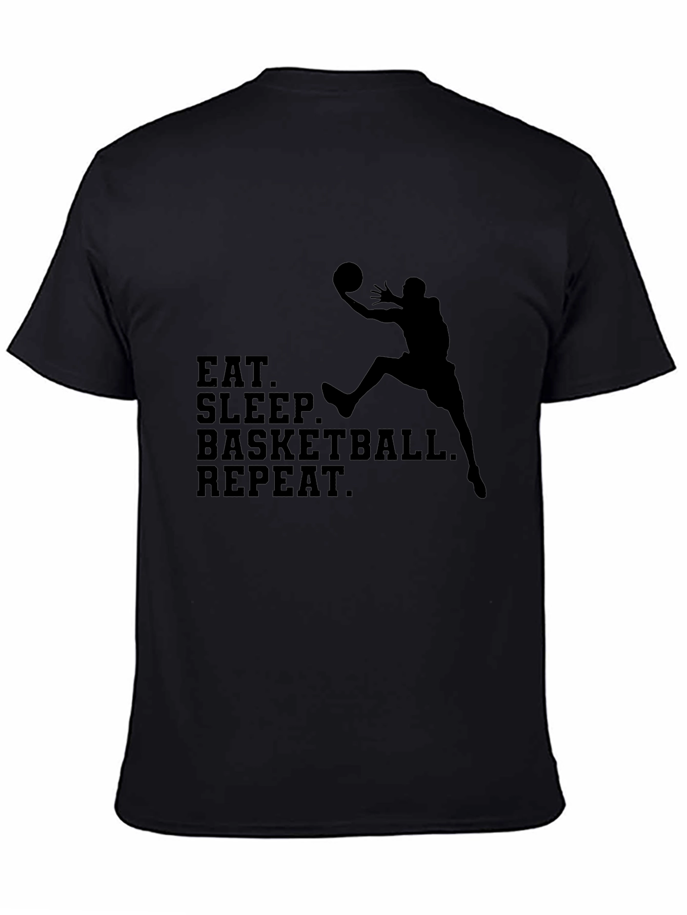 Eat Sleep Basketball Repeat Black T-Shirt