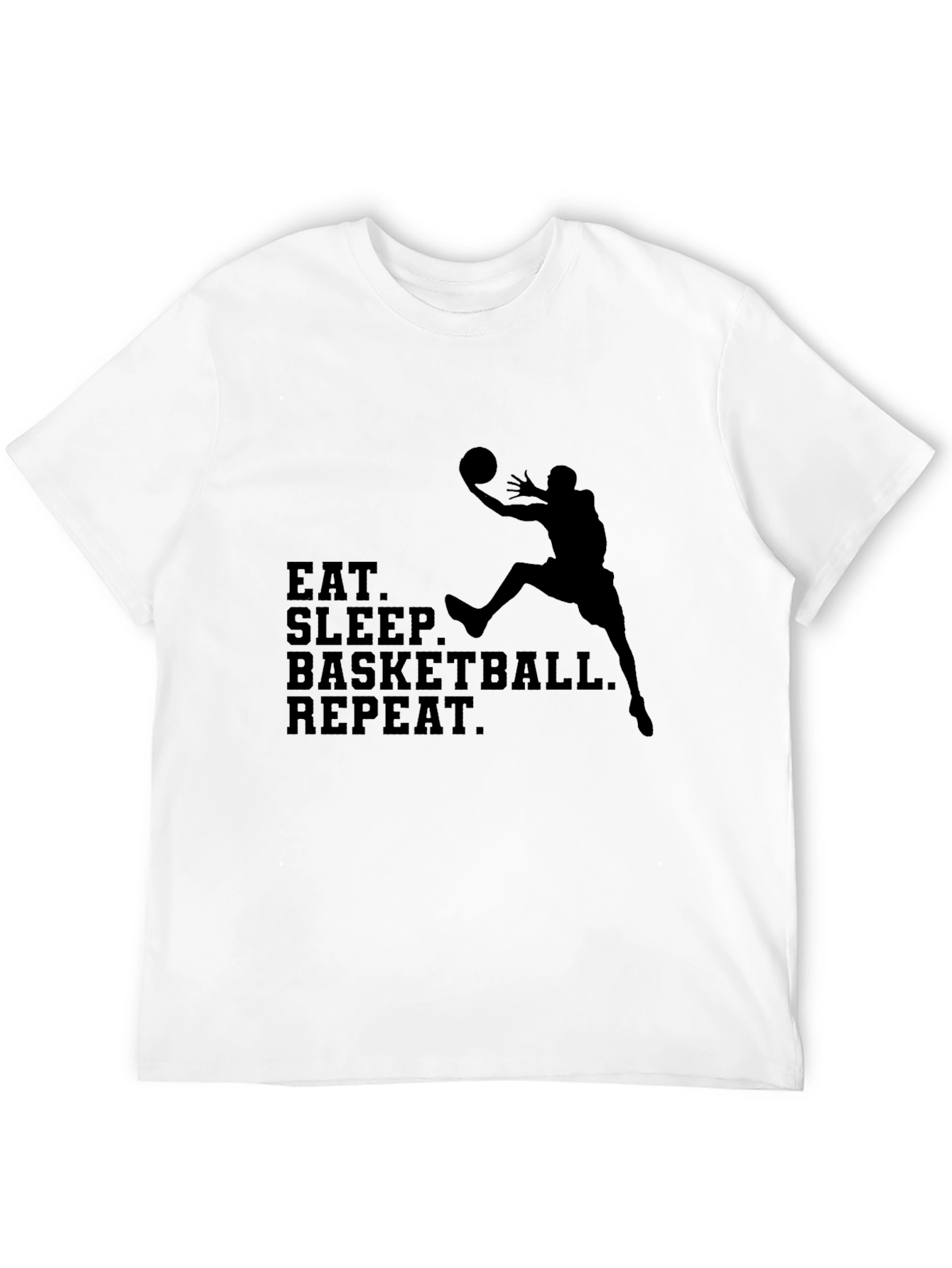 Eat Sleep Basketball Repeat Black T-Shirt