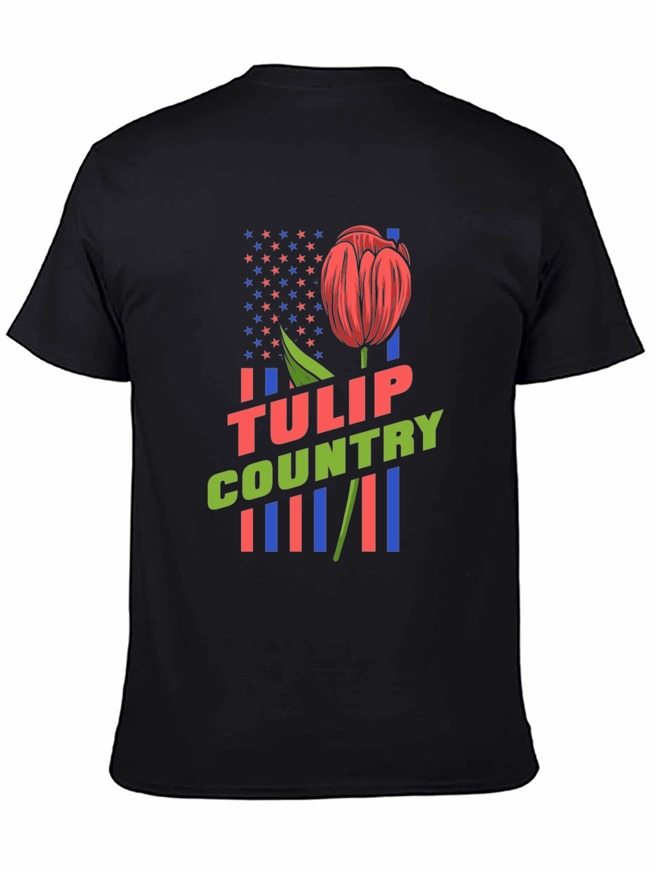 Tulip Country Graphic Tee - Black