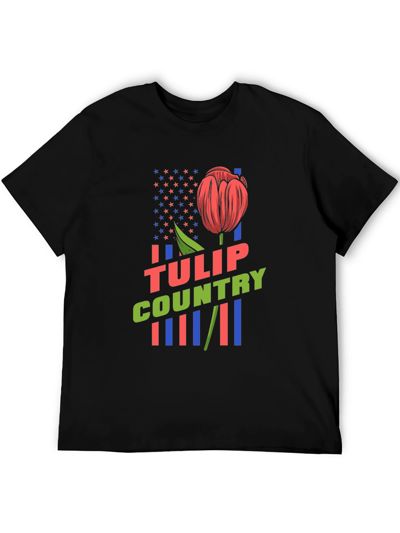 Tulip Country Graphic Tee - Black