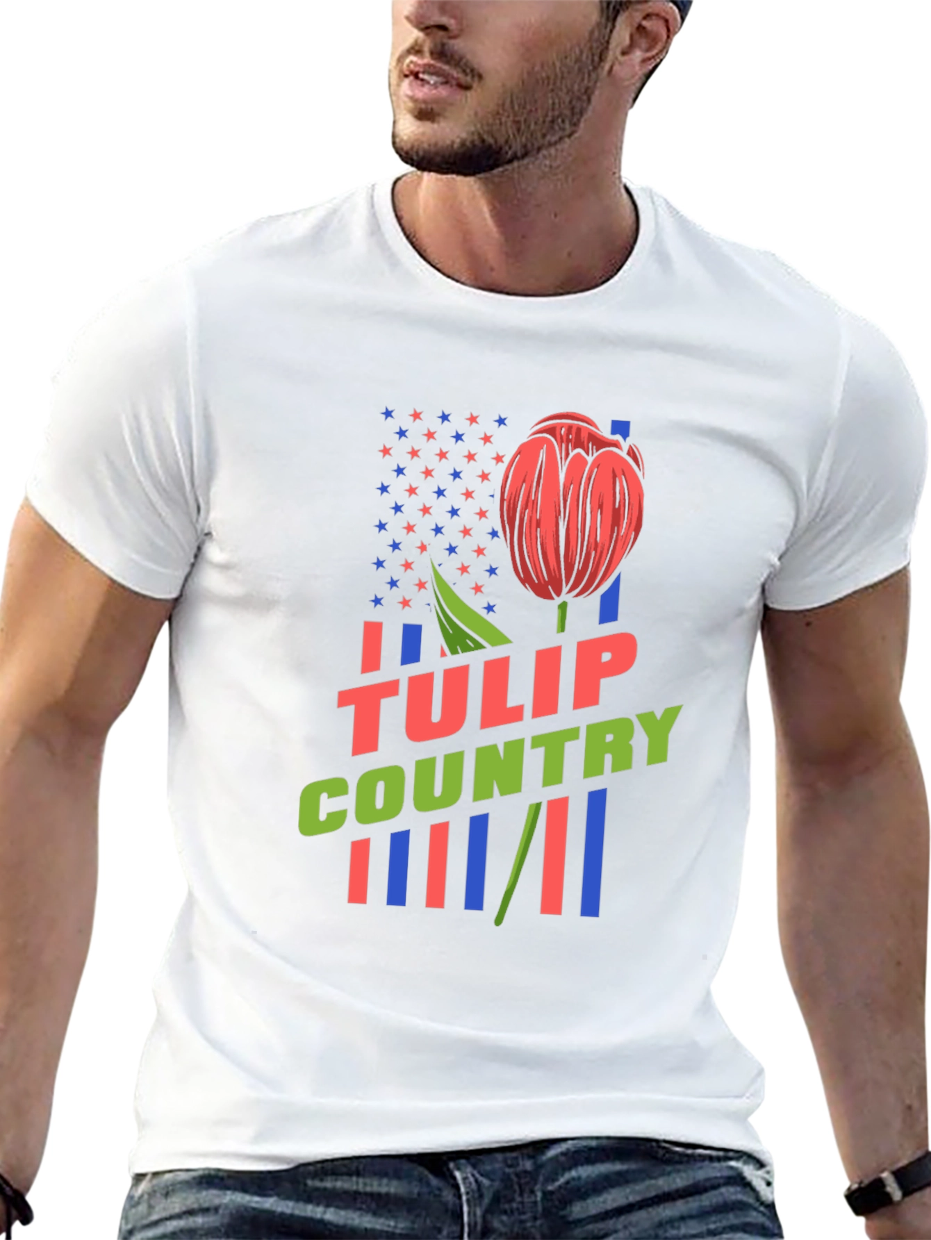 Tulip Country Graphic Tee - Black