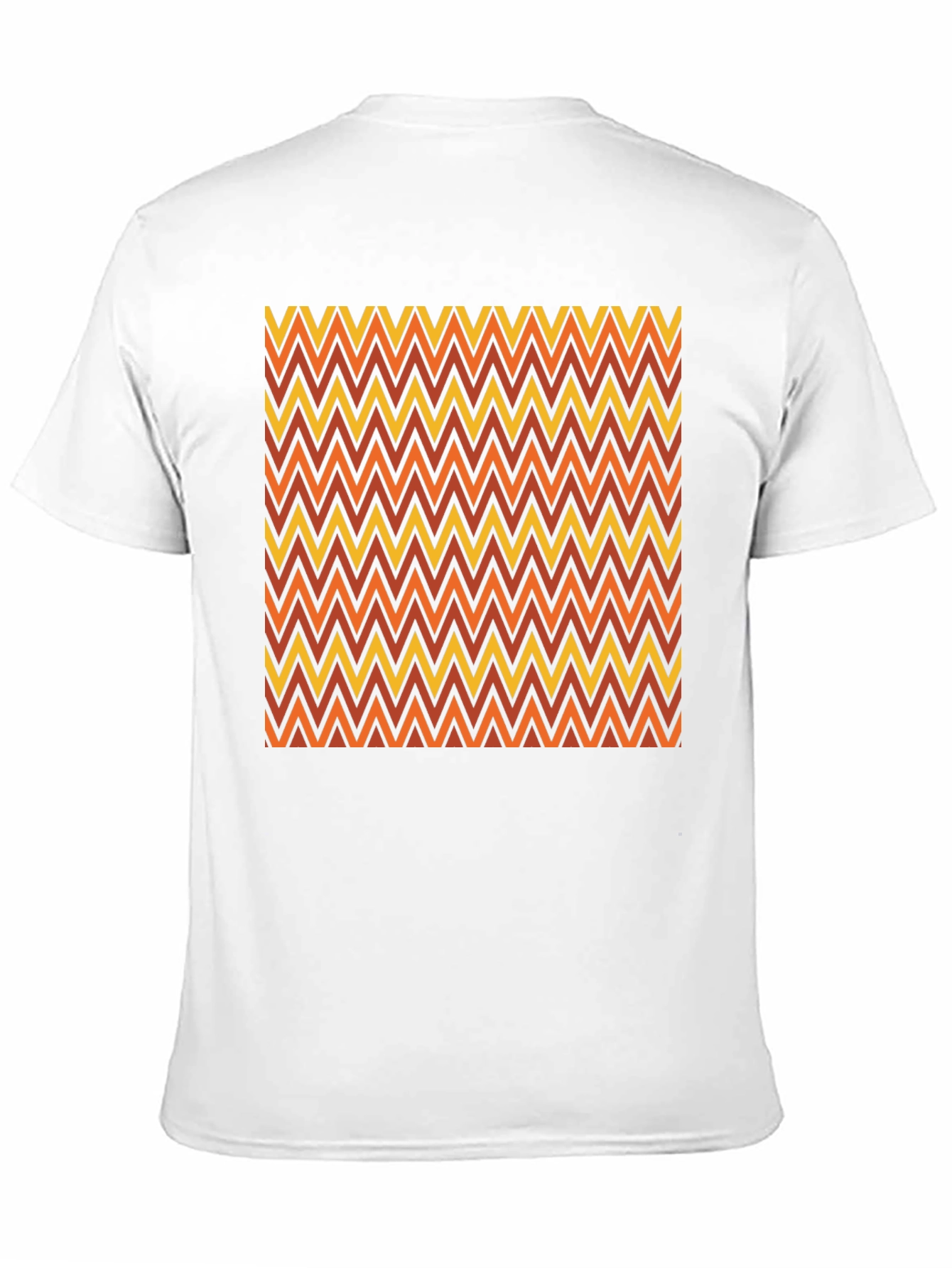 Retro Chevron Pattern Black T-Shirt