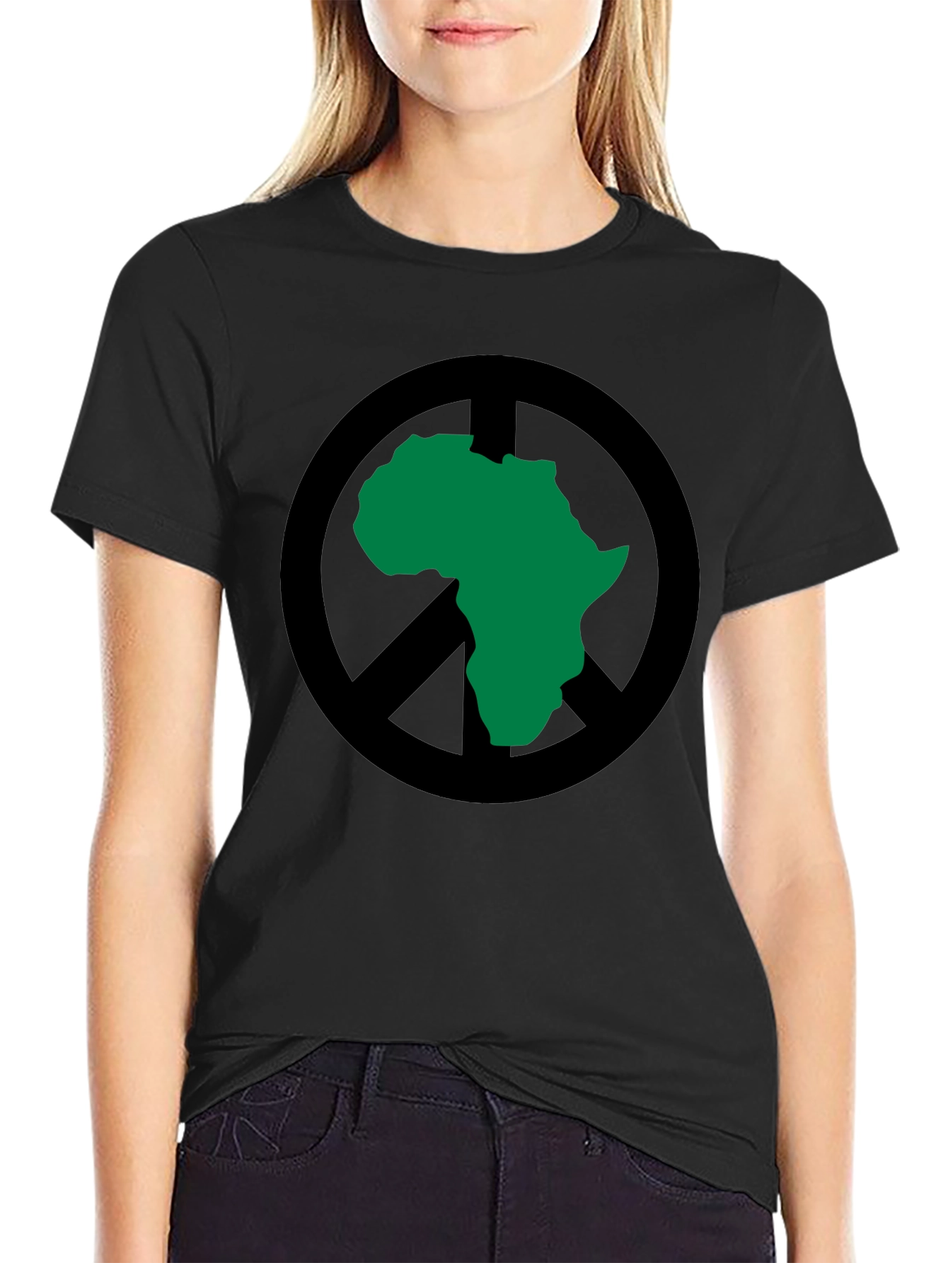 Africa Peace Sign Graphic Tee