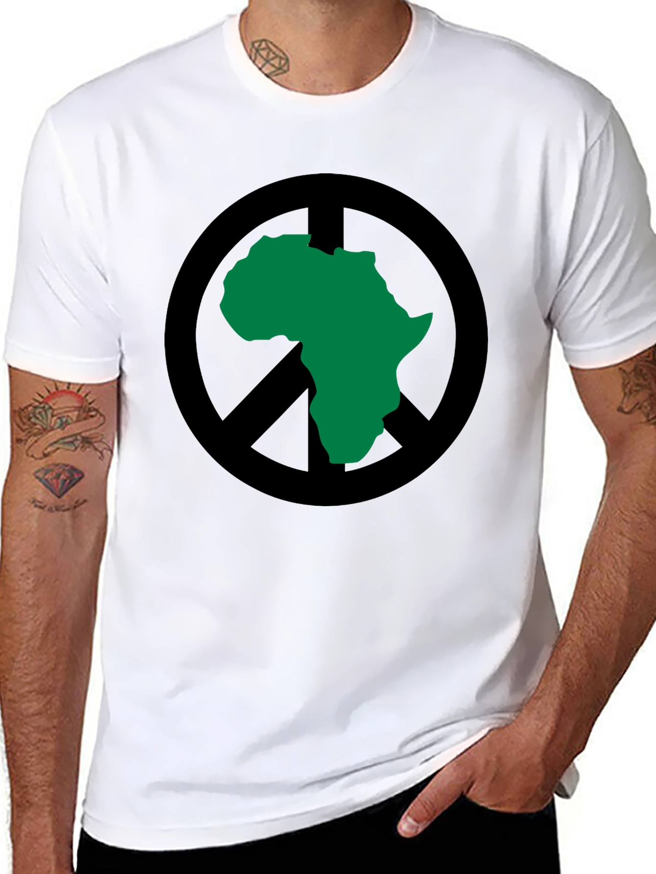 Africa Peace Sign Graphic Tee