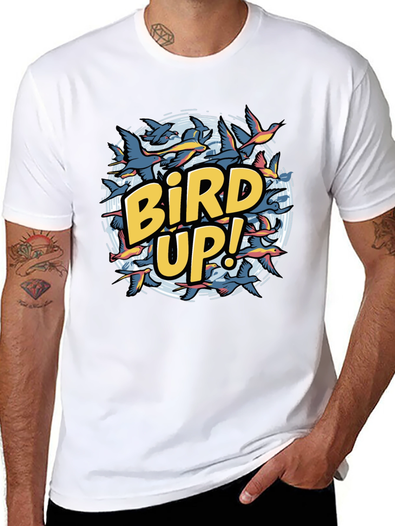 Bird Up! Graphic Print T-Shirt
