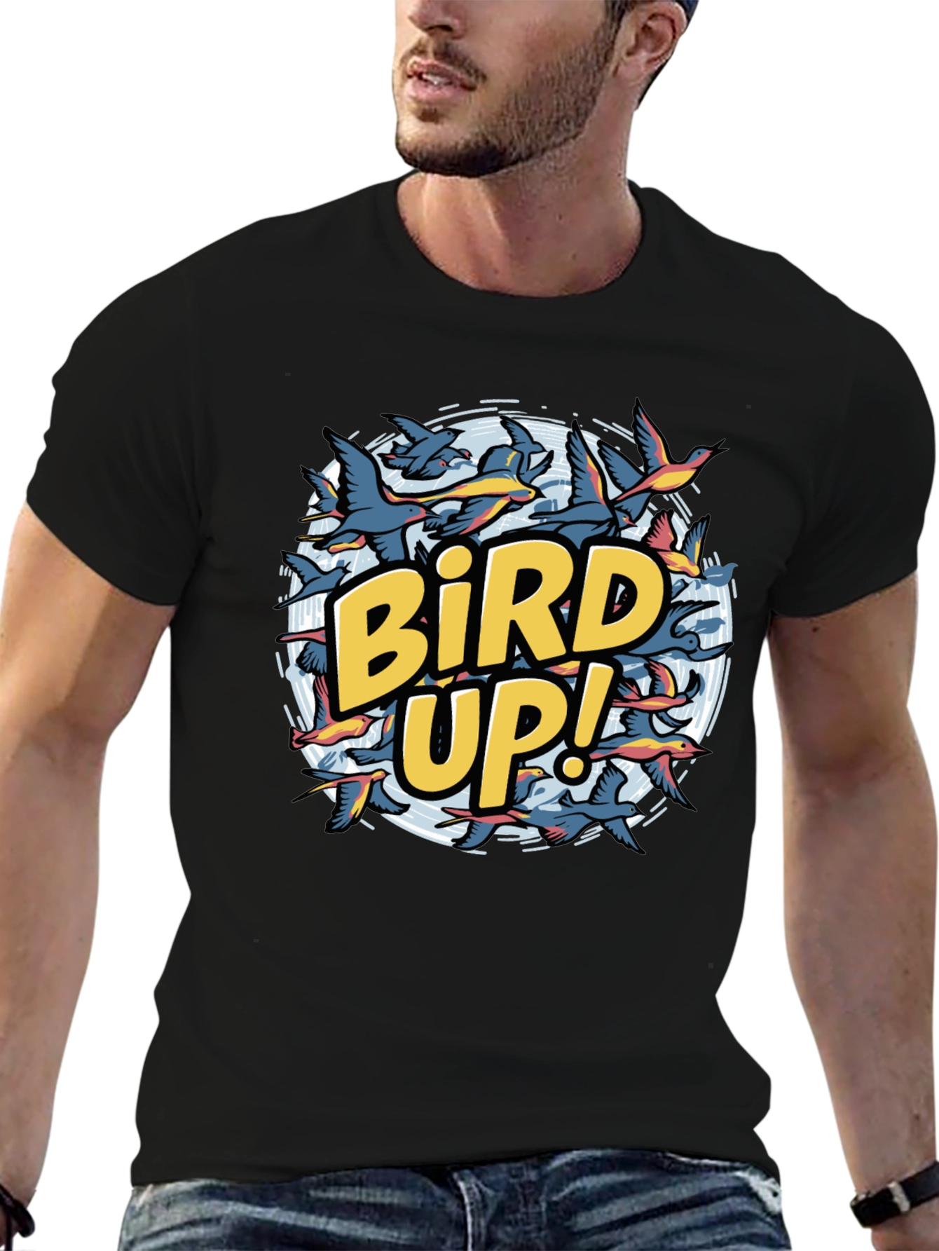 Bird Up! Graphic Print T-Shirt