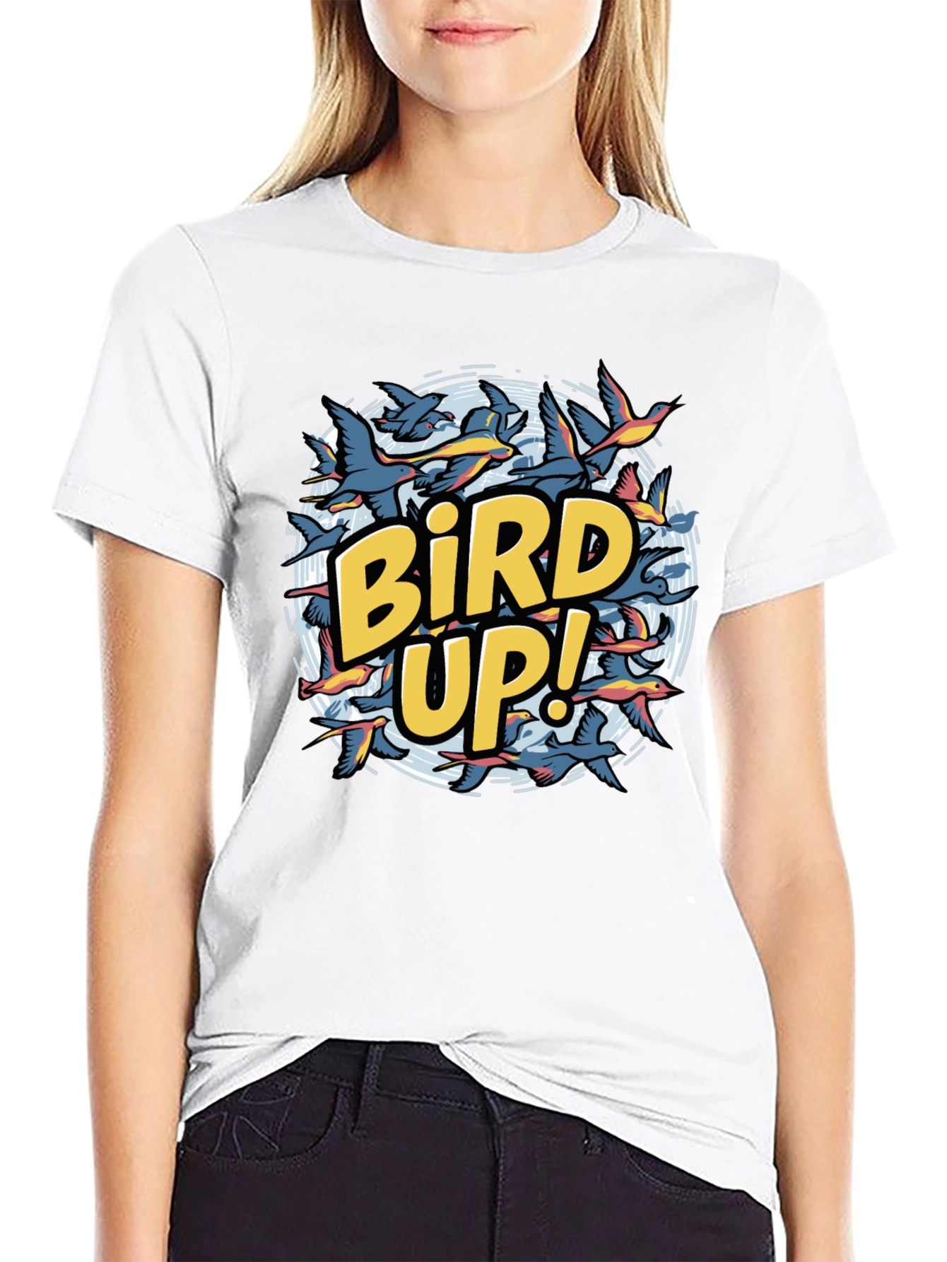 Bird Up! Graphic Print T-Shirt