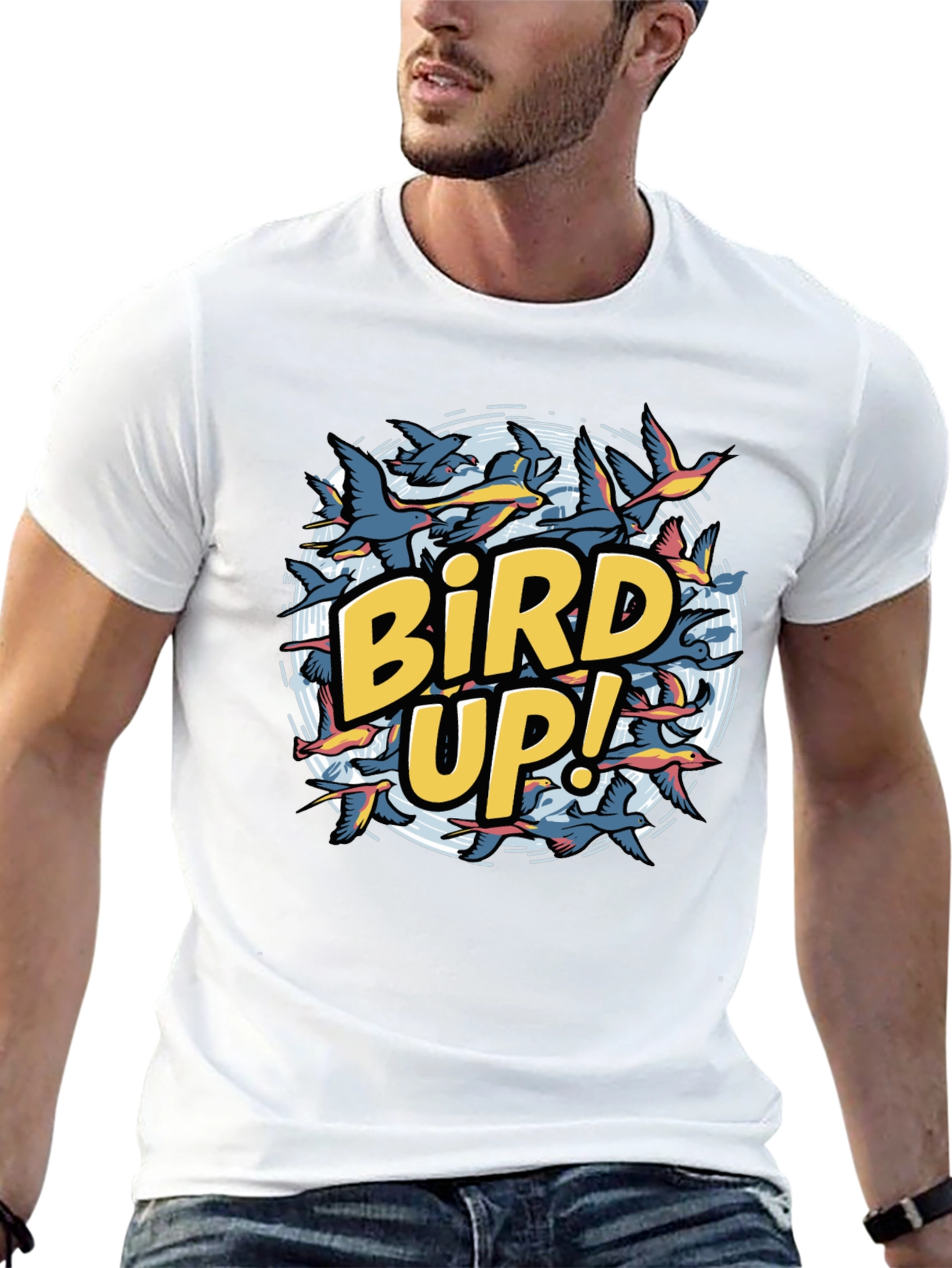 Bird Up! Graphic Print T-Shirt