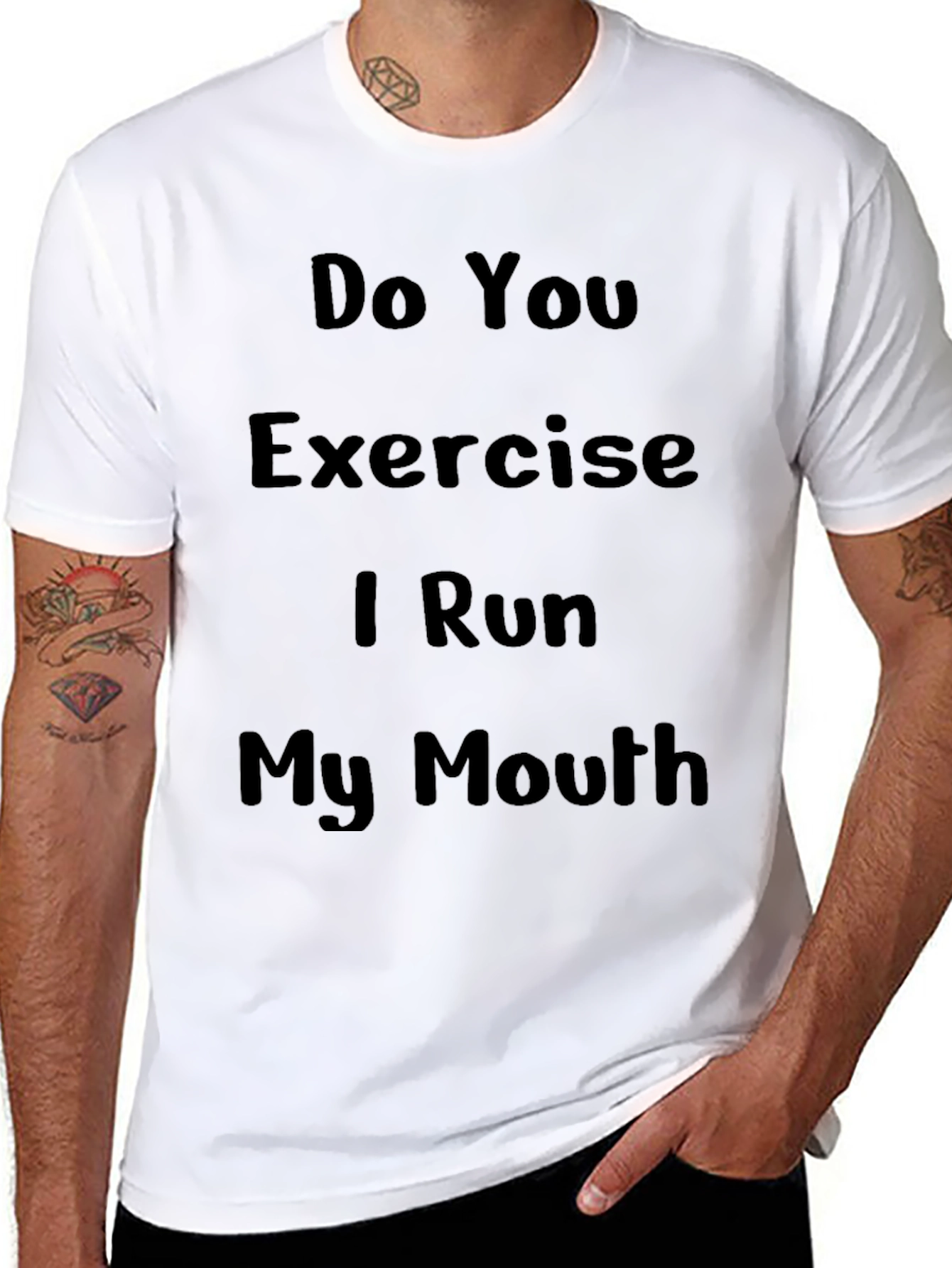 Funny Exercise Run My Mouth T-Shirt