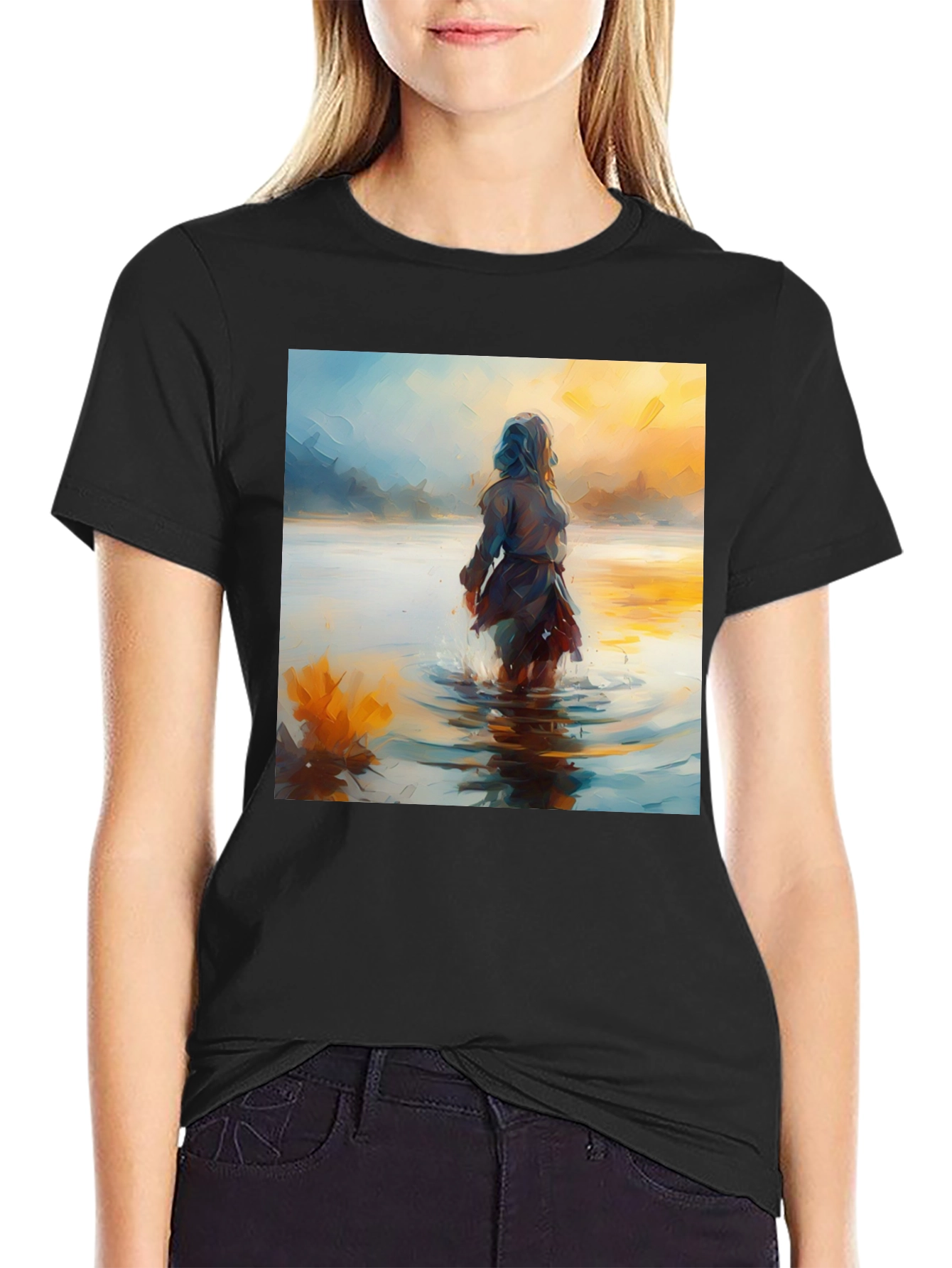 Artistic Woman in Water T-Shirt