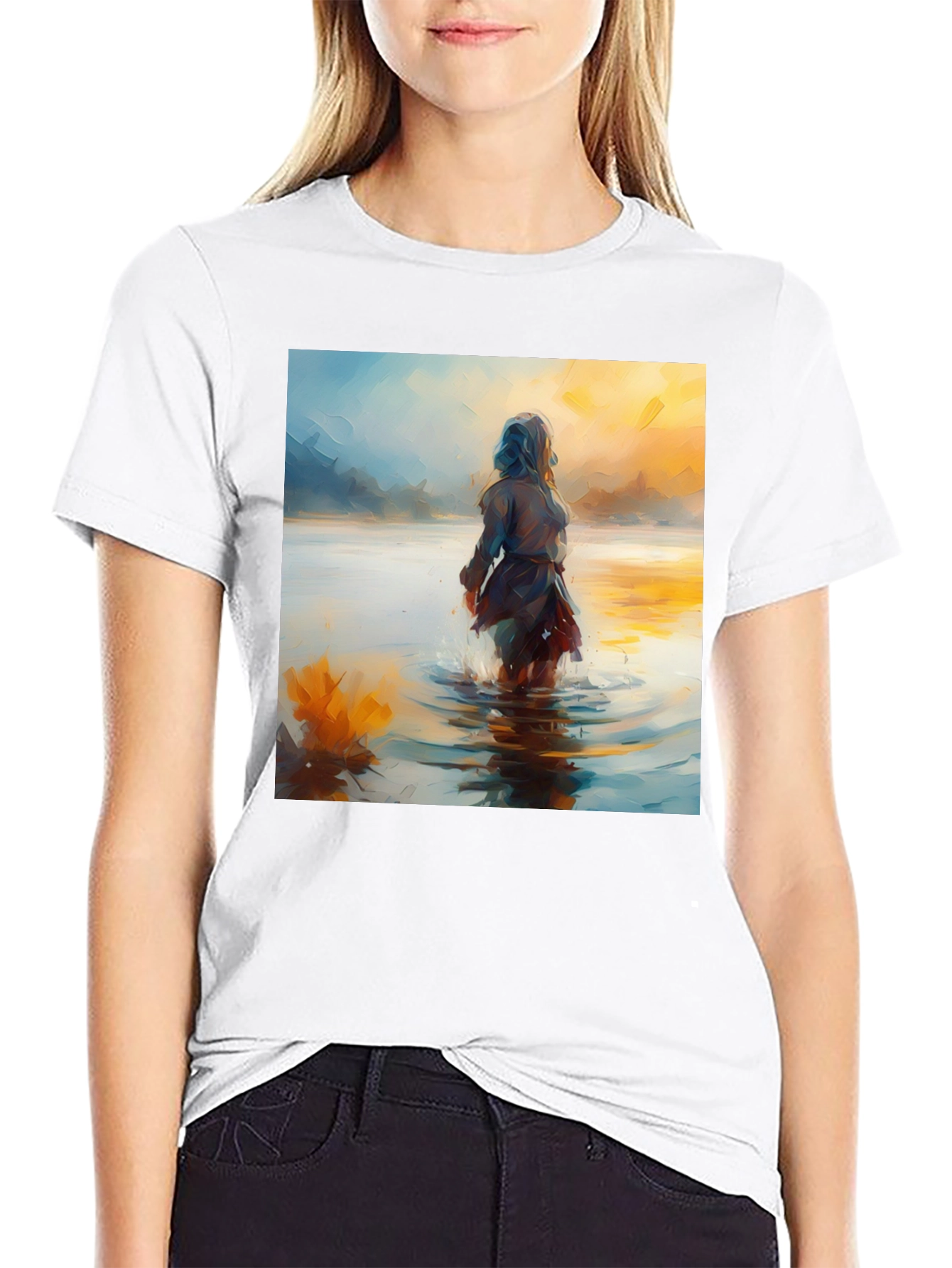 Artistic Woman in Water T-Shirt