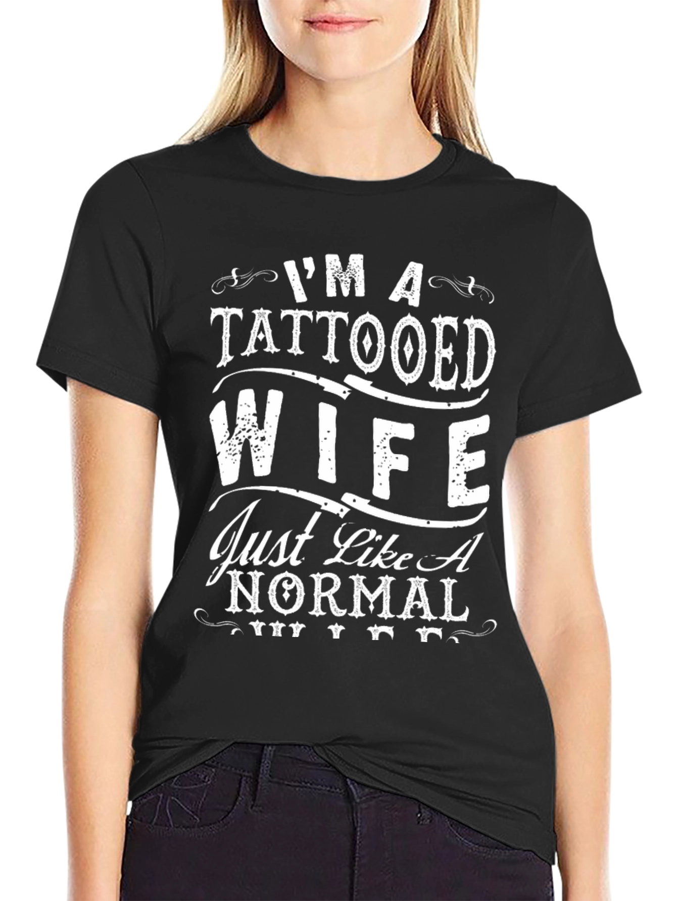 Tattooed Wife Graphic T-Shirt - Black