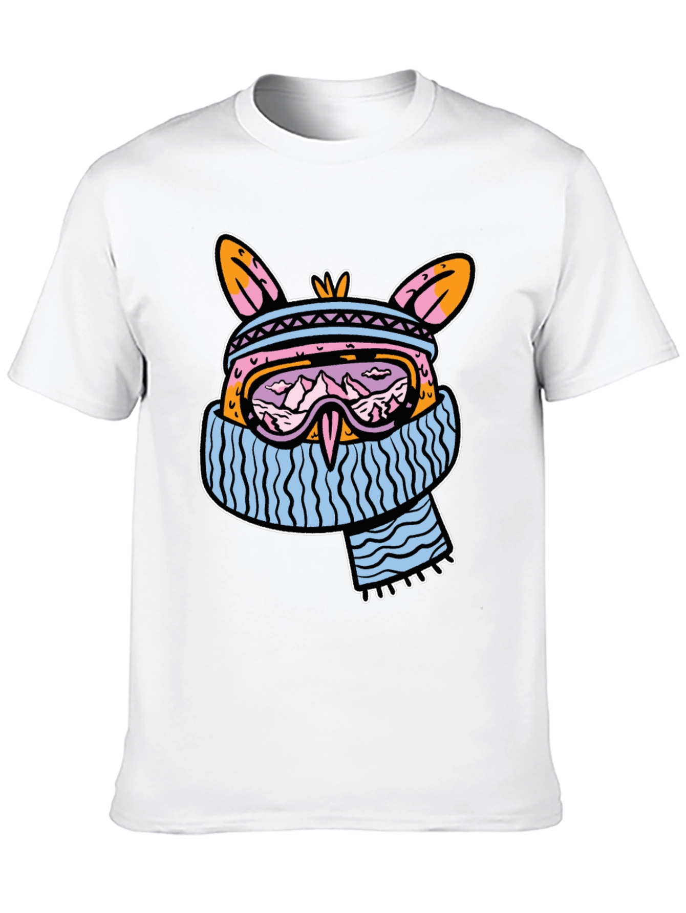 Cool Winter Bunny Graphic T-Shirt
