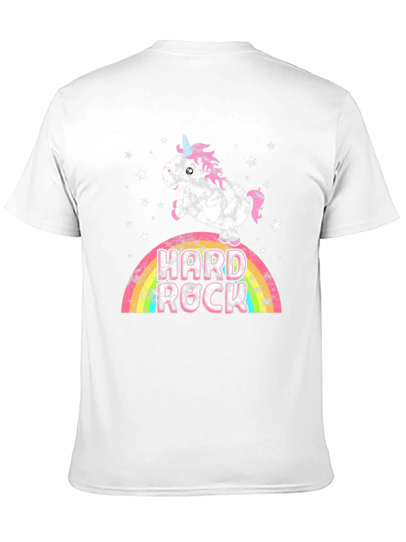 Unicorn Hard Rock Rainbow Graphic Tee