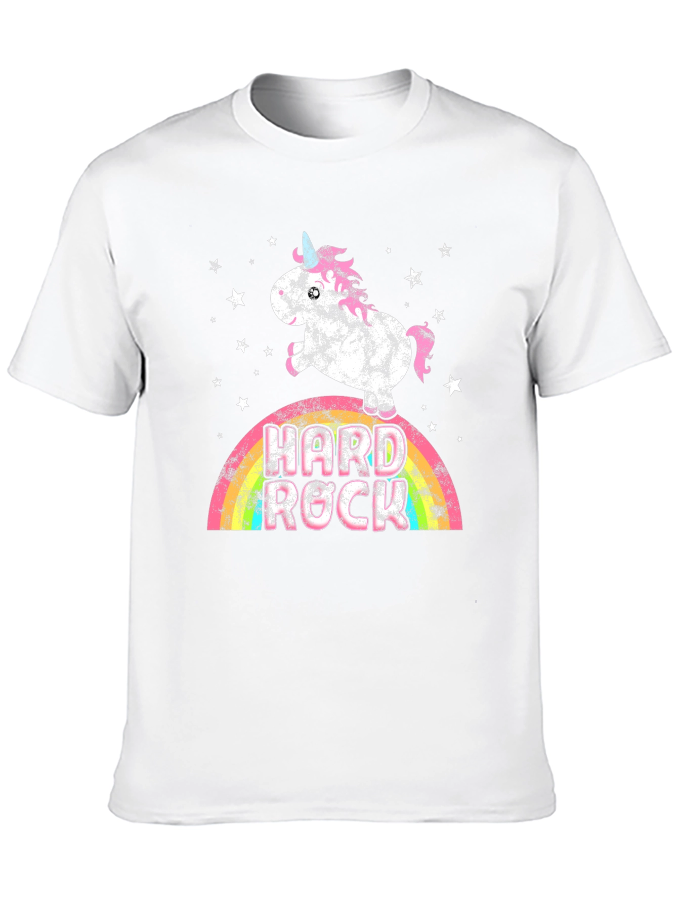 Unicorn Hard Rock Rainbow Graphic Tee