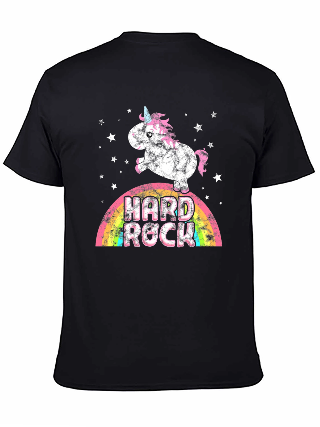 Unicorn Hard Rock Rainbow Graphic Tee