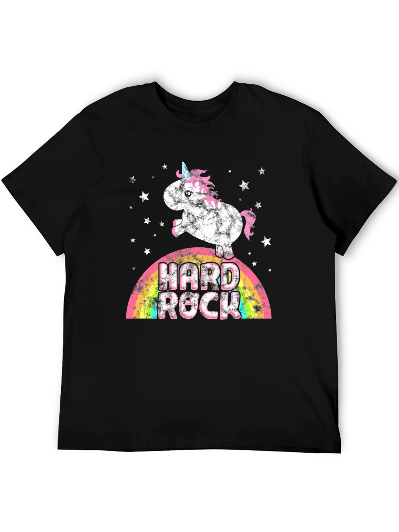 Unicorn Hard Rock Rainbow Graphic Tee