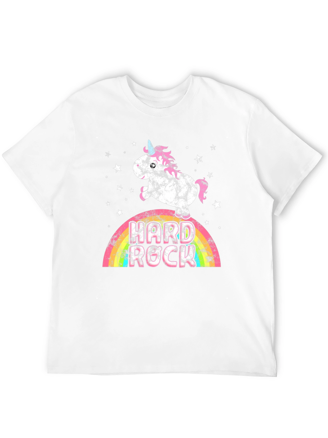 Unicorn Hard Rock Rainbow Graphic Tee